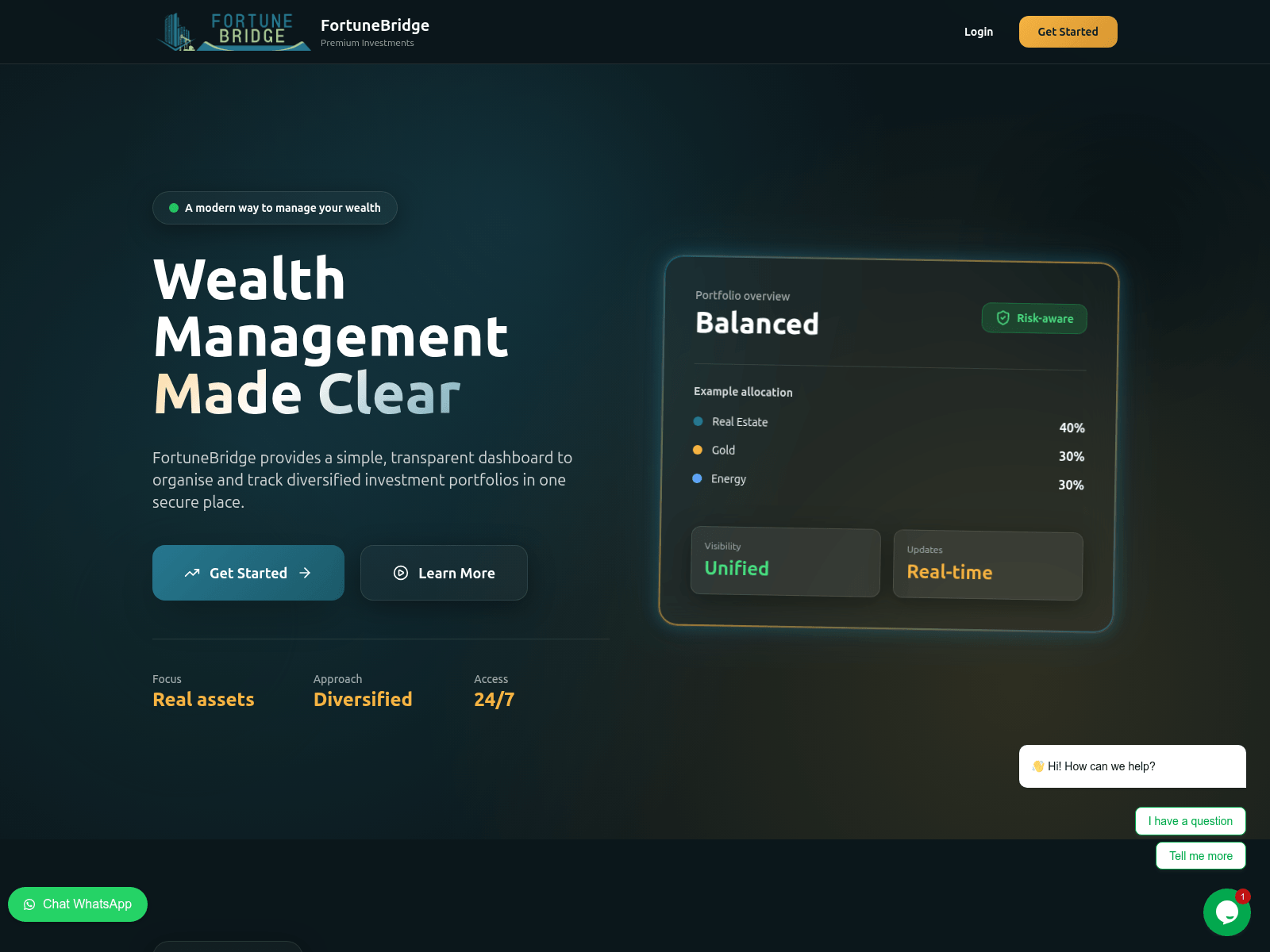 Screenshot of fortunebridge.live