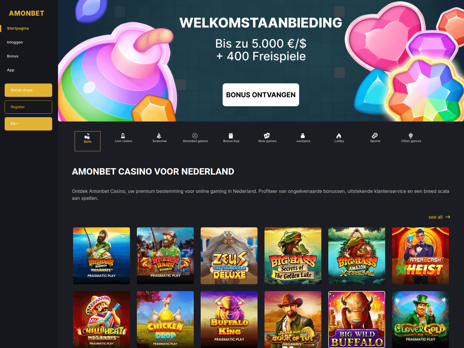 Screenshot of amonbetcasino-nl.com