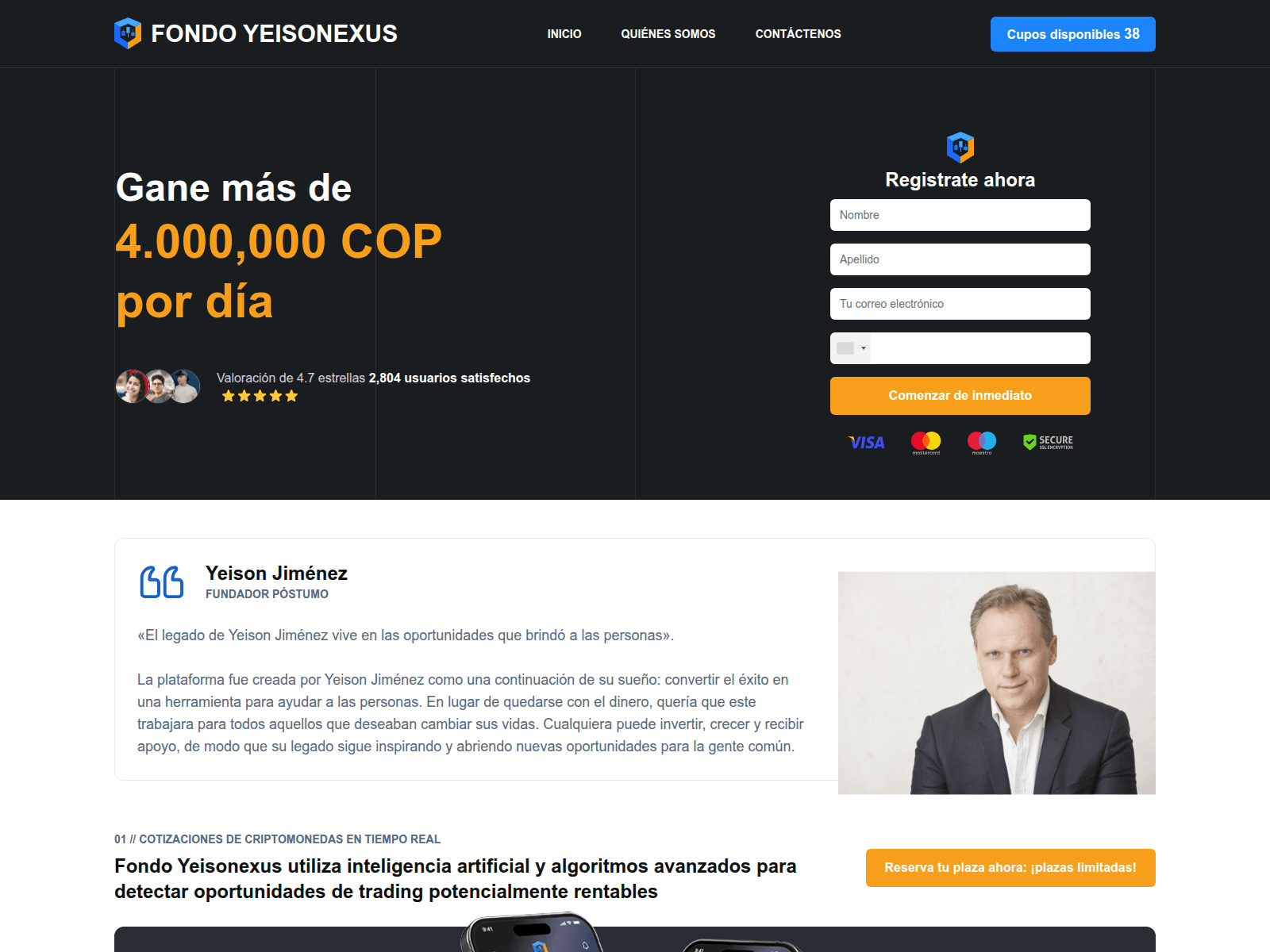 Screenshot of fondo-yeisonexus.com