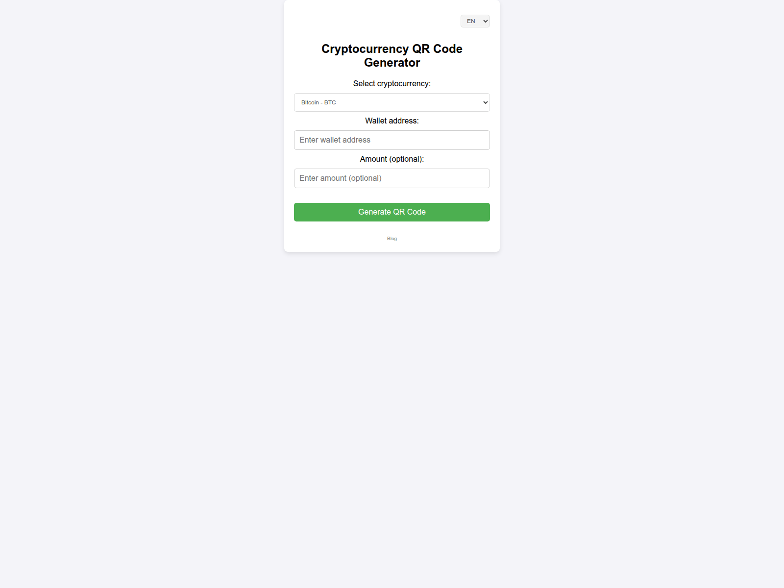 Screenshot of www.btc-qr-generator.com