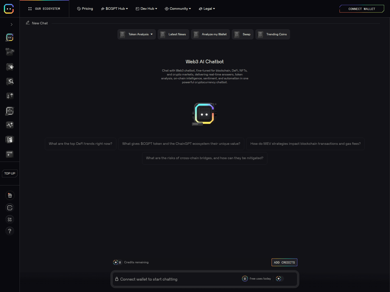 Screenshot of web3chatbot.com