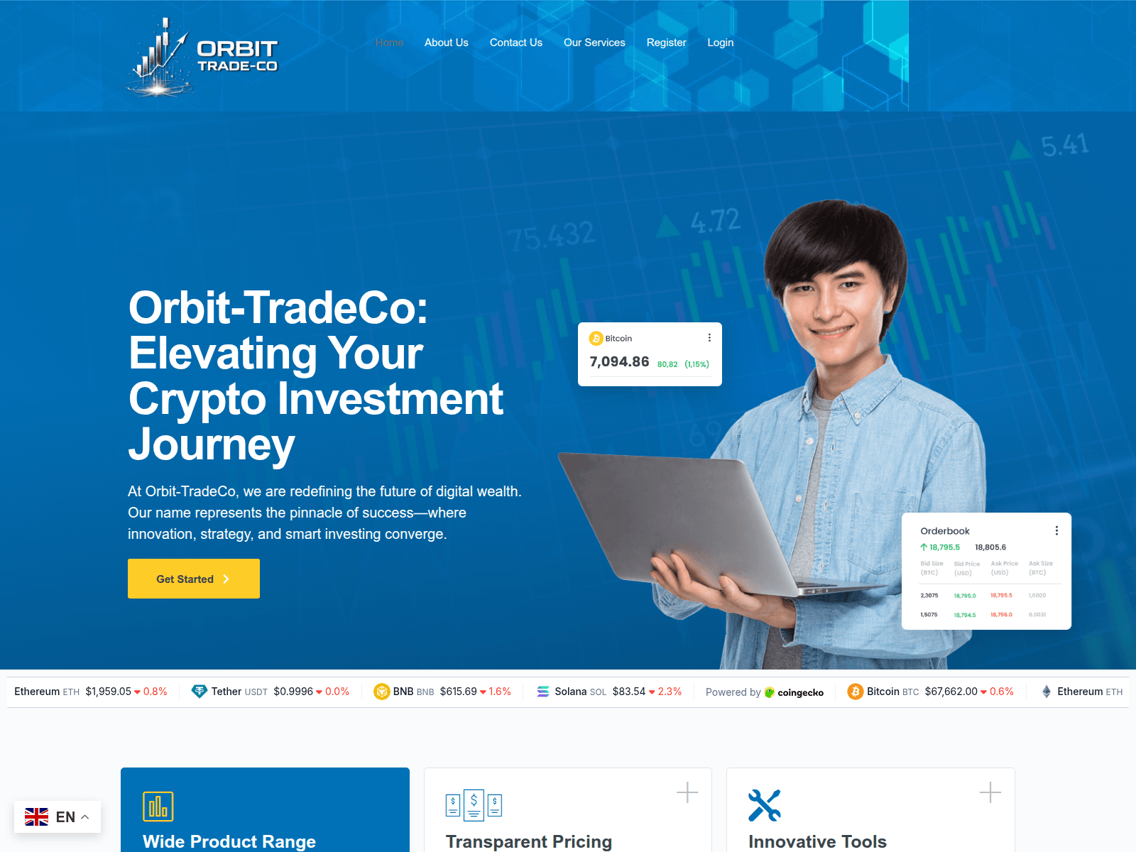 Screenshot of orbittrade-co.online