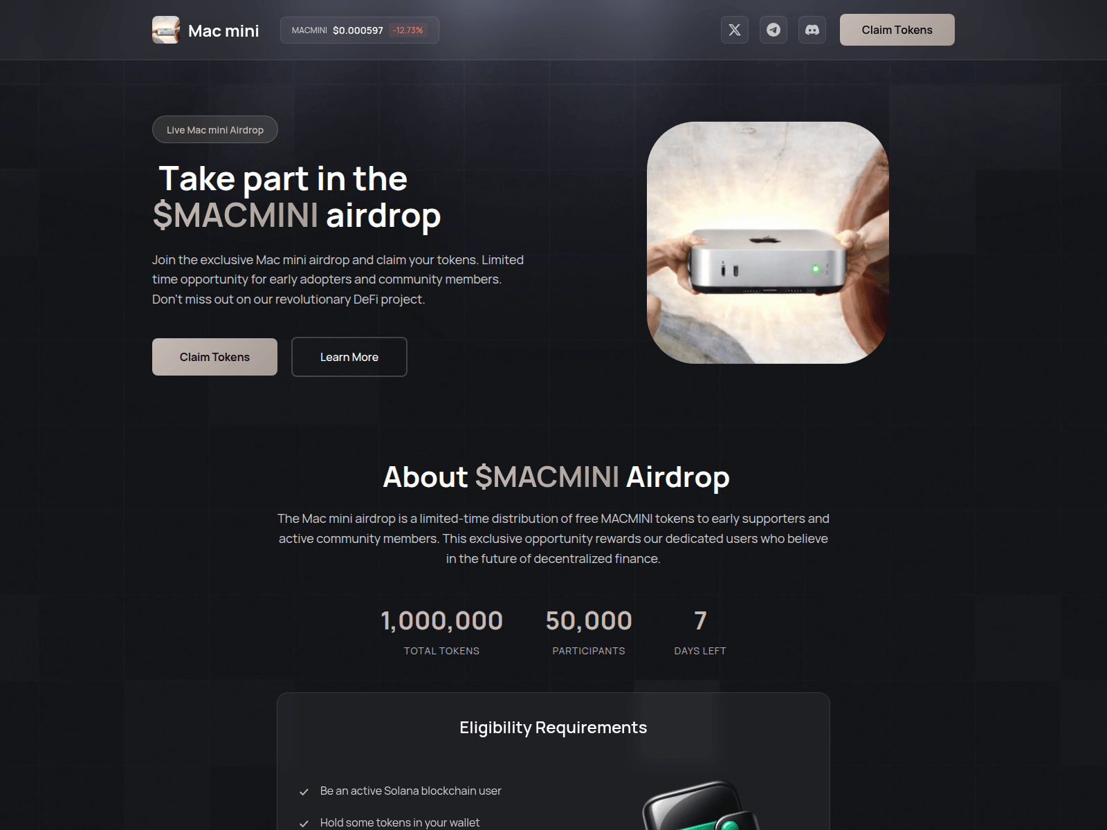 Screenshot of revshares.xyz