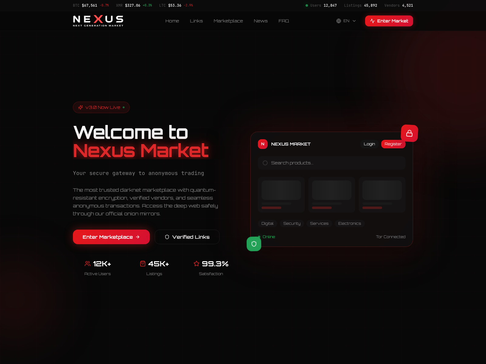 Screenshot of nexxus.markets