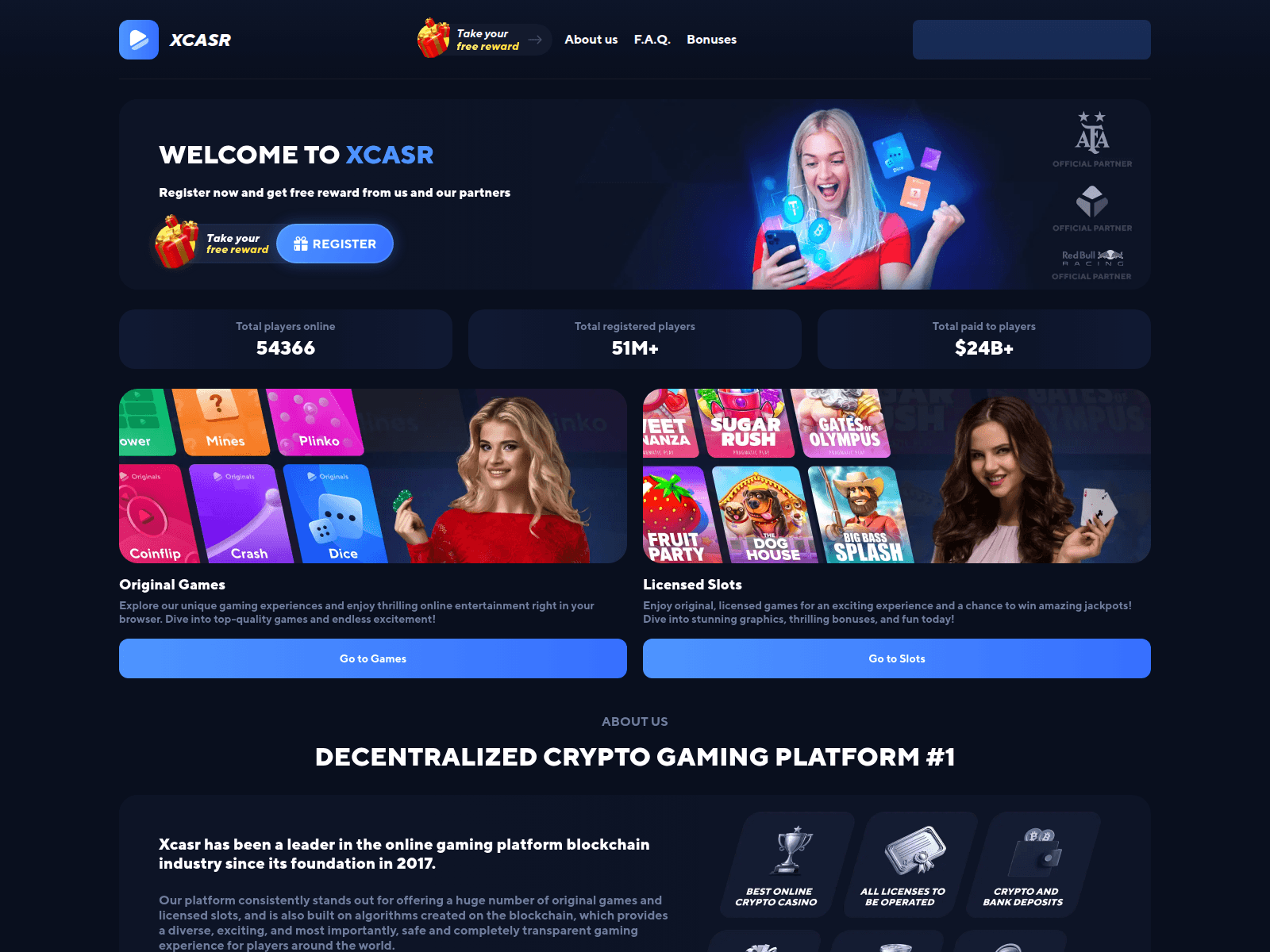 Screenshot of xcasr.com