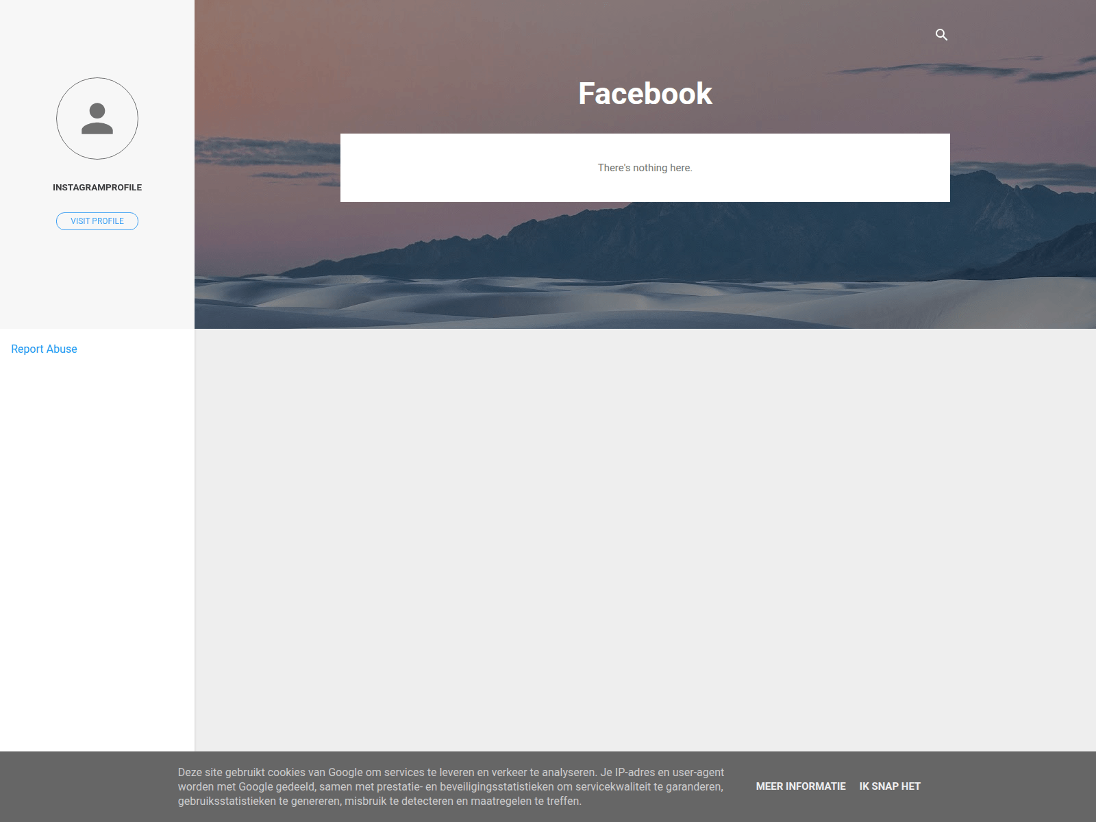 Screenshot of facebooksocialpage.blogspot.com