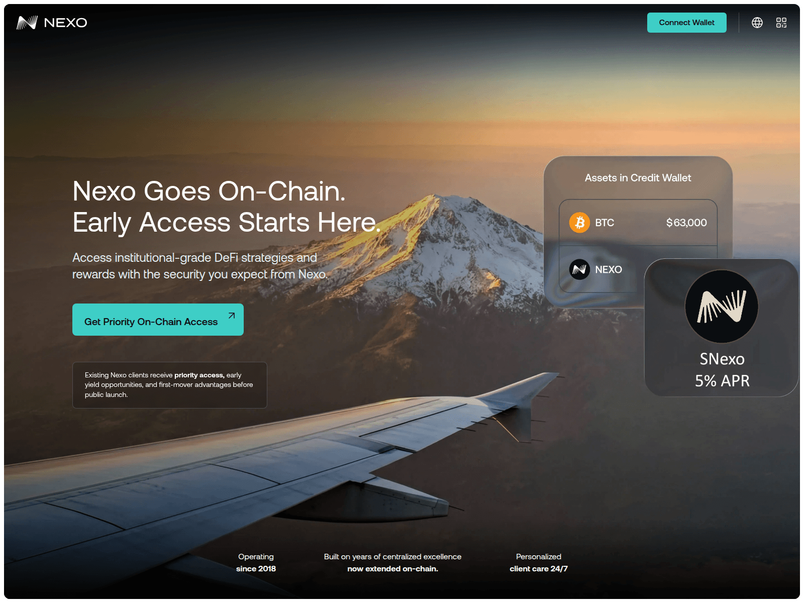 Screenshot of access.block-nexo.io