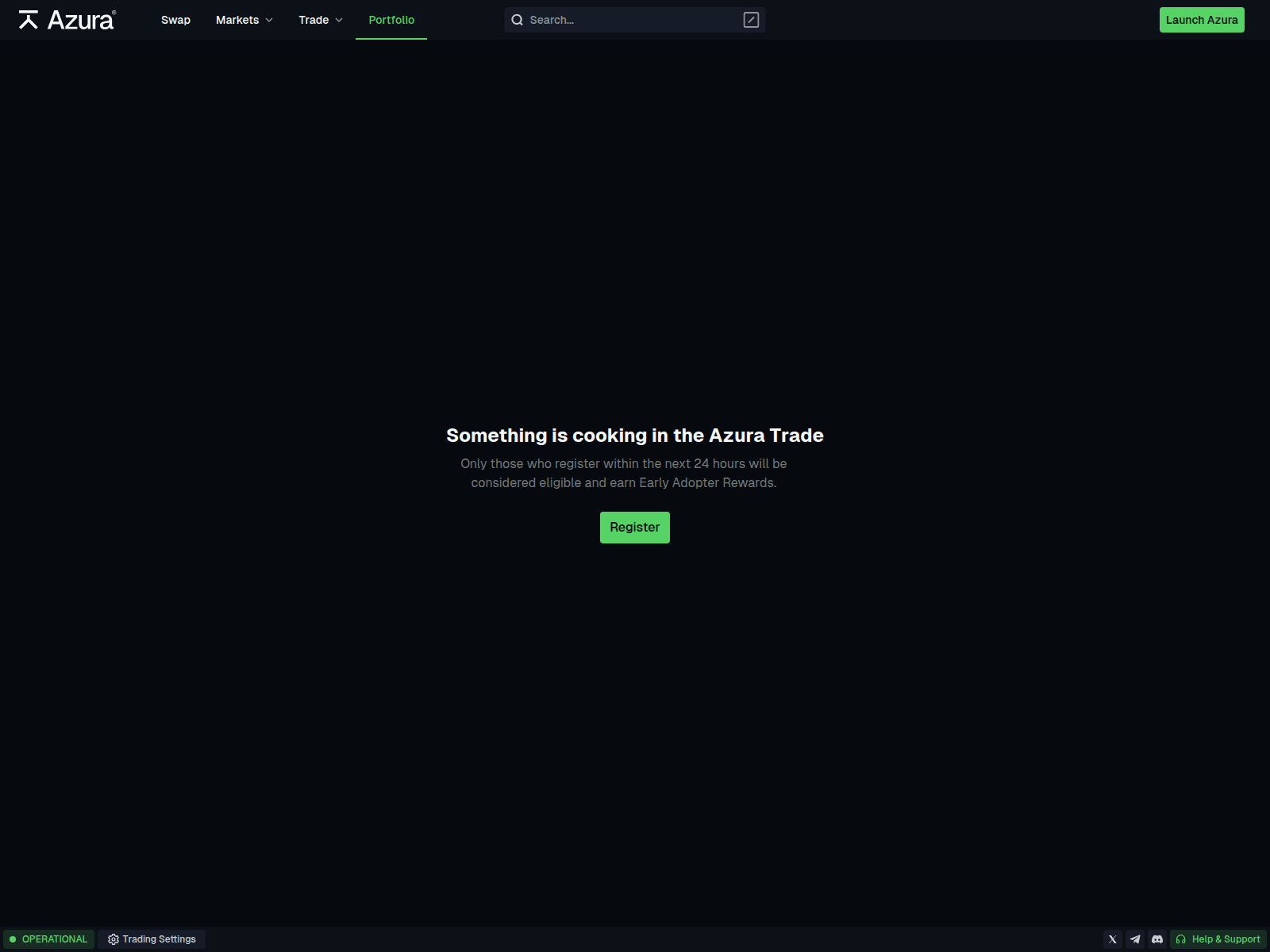 Screenshot of register-azura.xyz