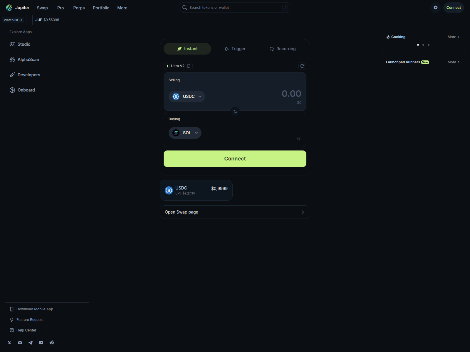 Screenshot of app-jupiterswap.com