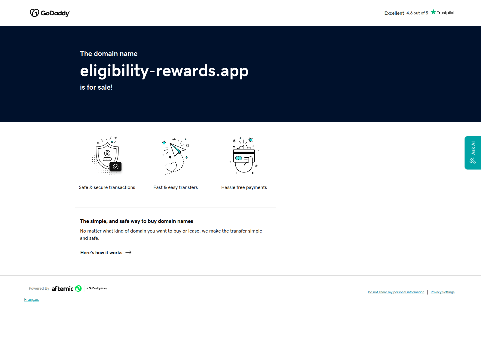 Screenshot of eligibility-rewards.app