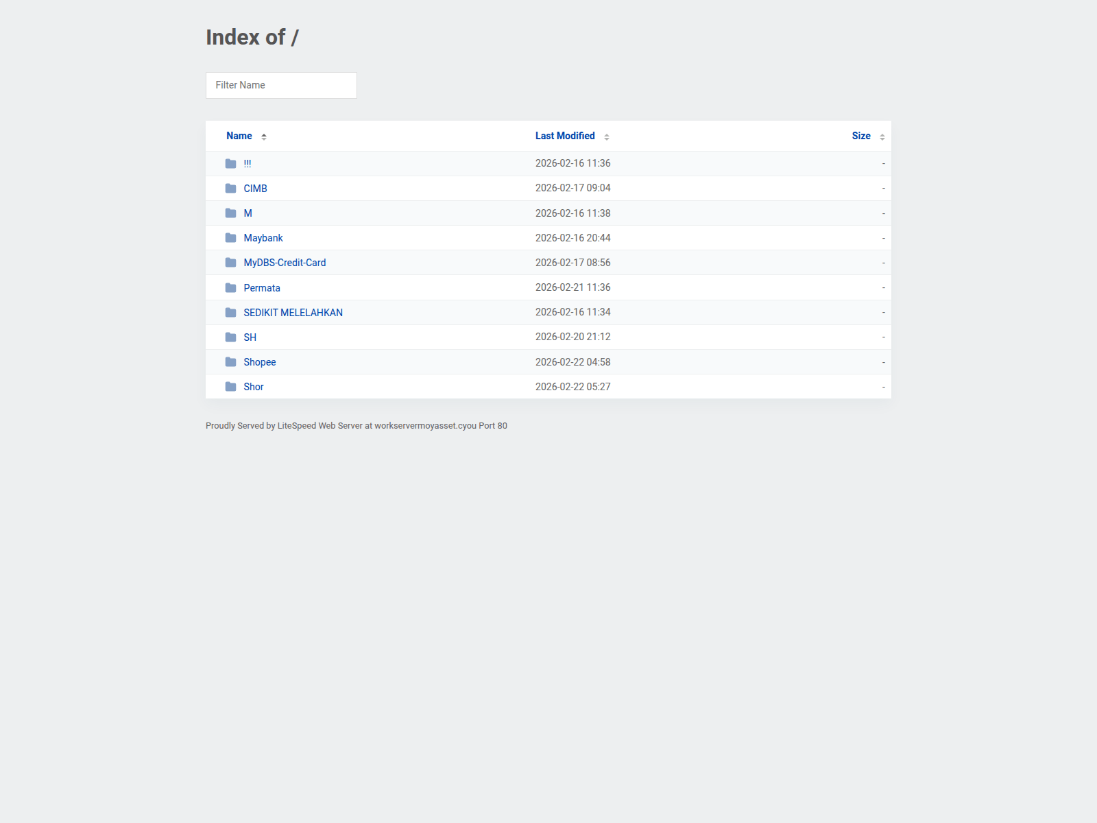 Screenshot of workservermoyasset.cyou