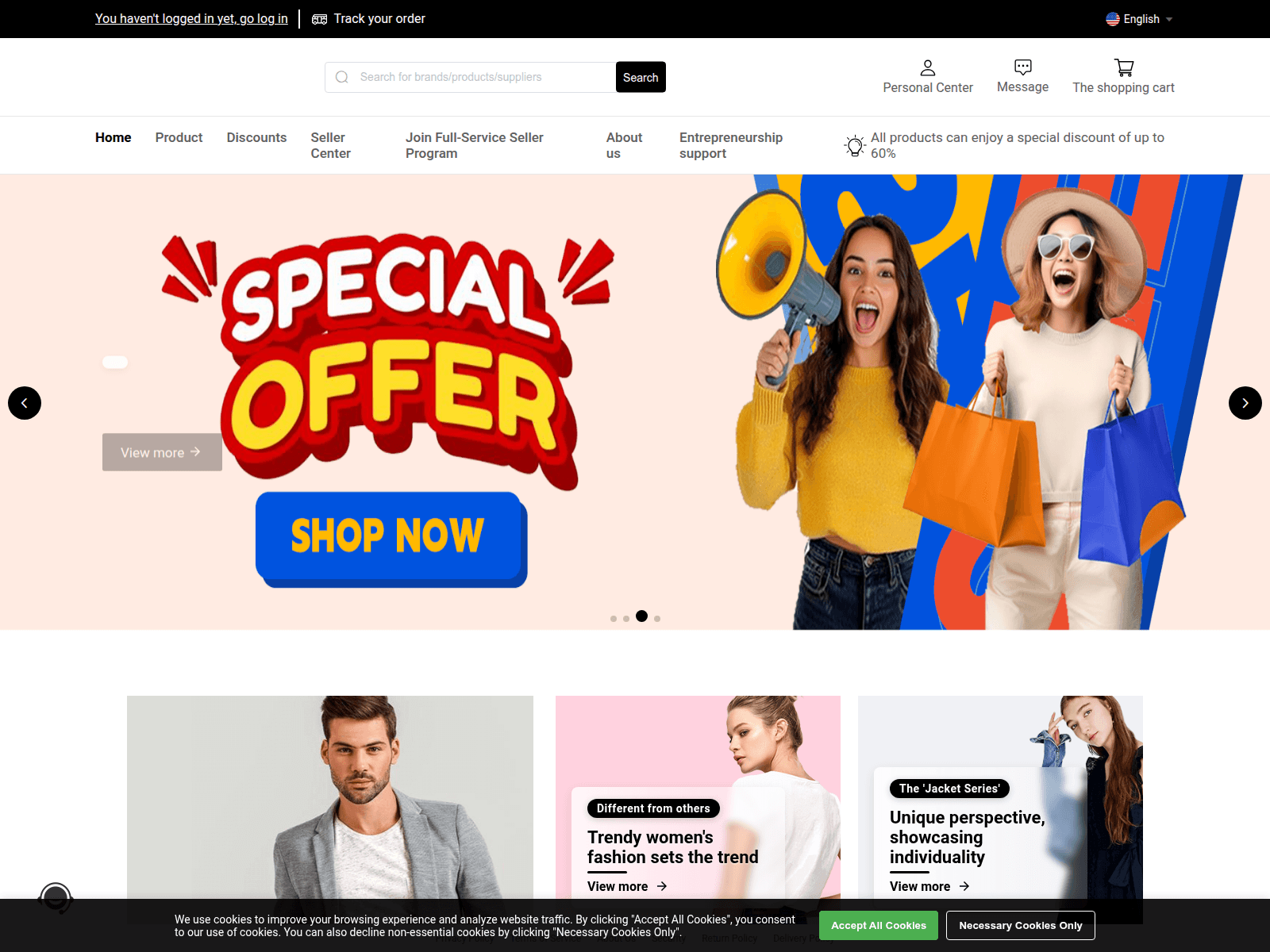 Screenshot of wholesale.jxnxs.net