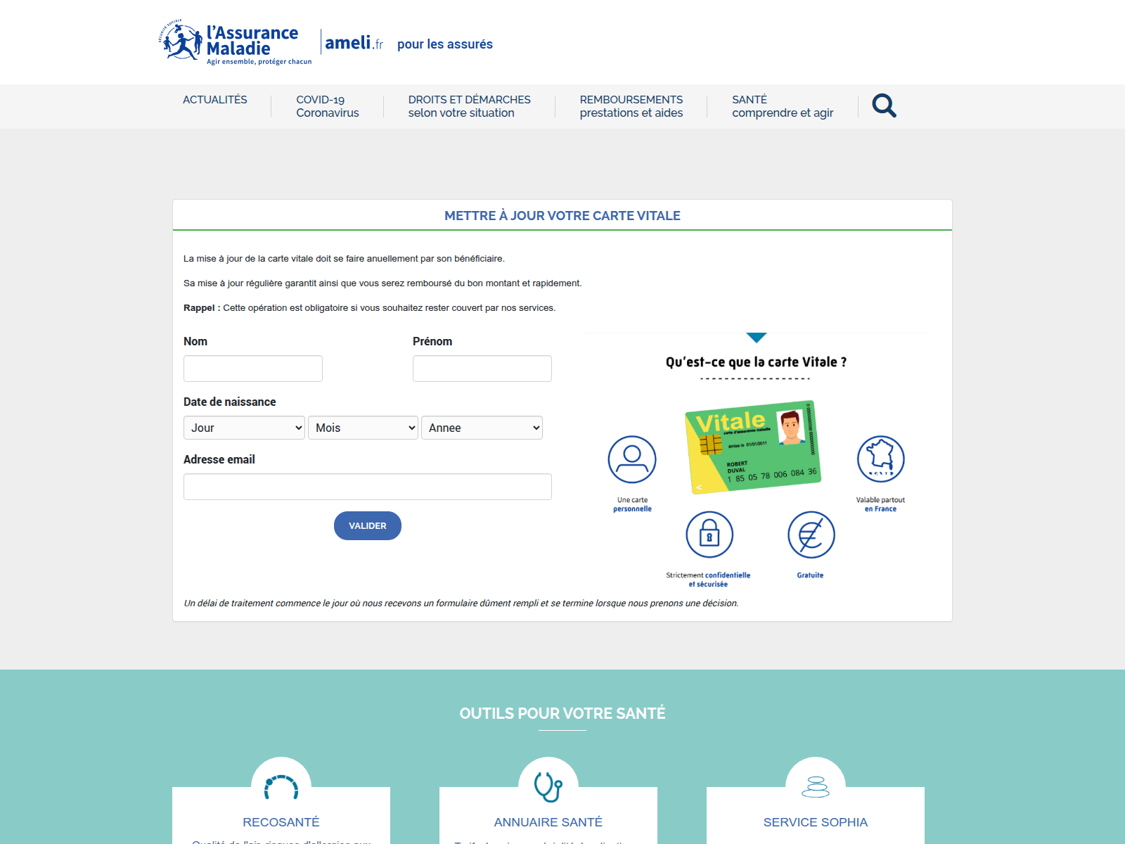 Screenshot of ma-carte-renouvellement.com