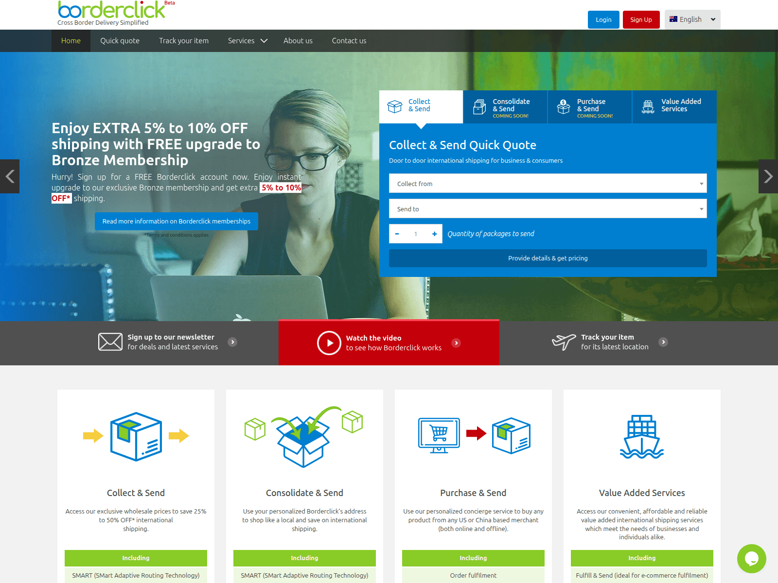Screenshot of borderclick.com