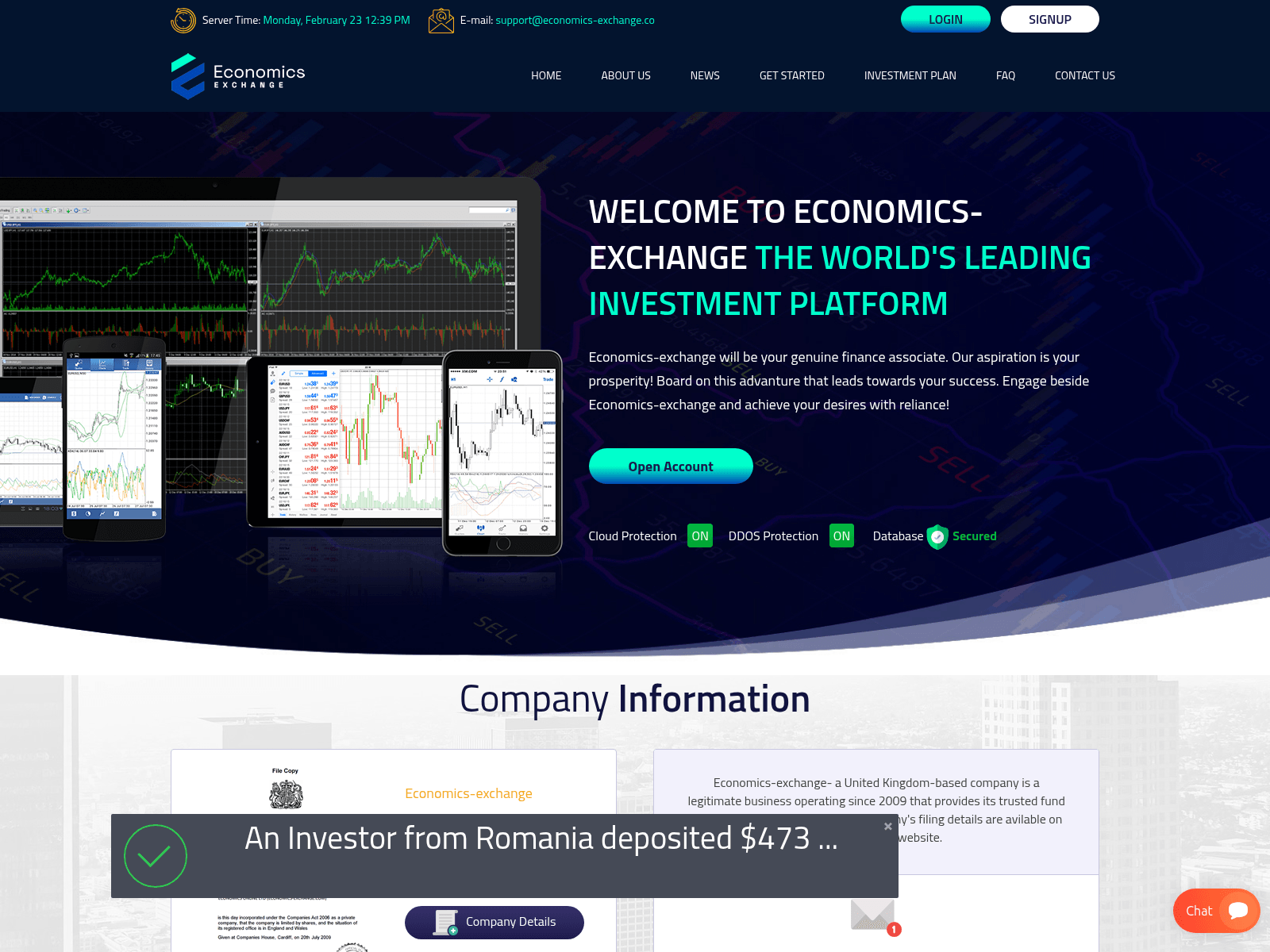 Screenshot of economics-exchange.co