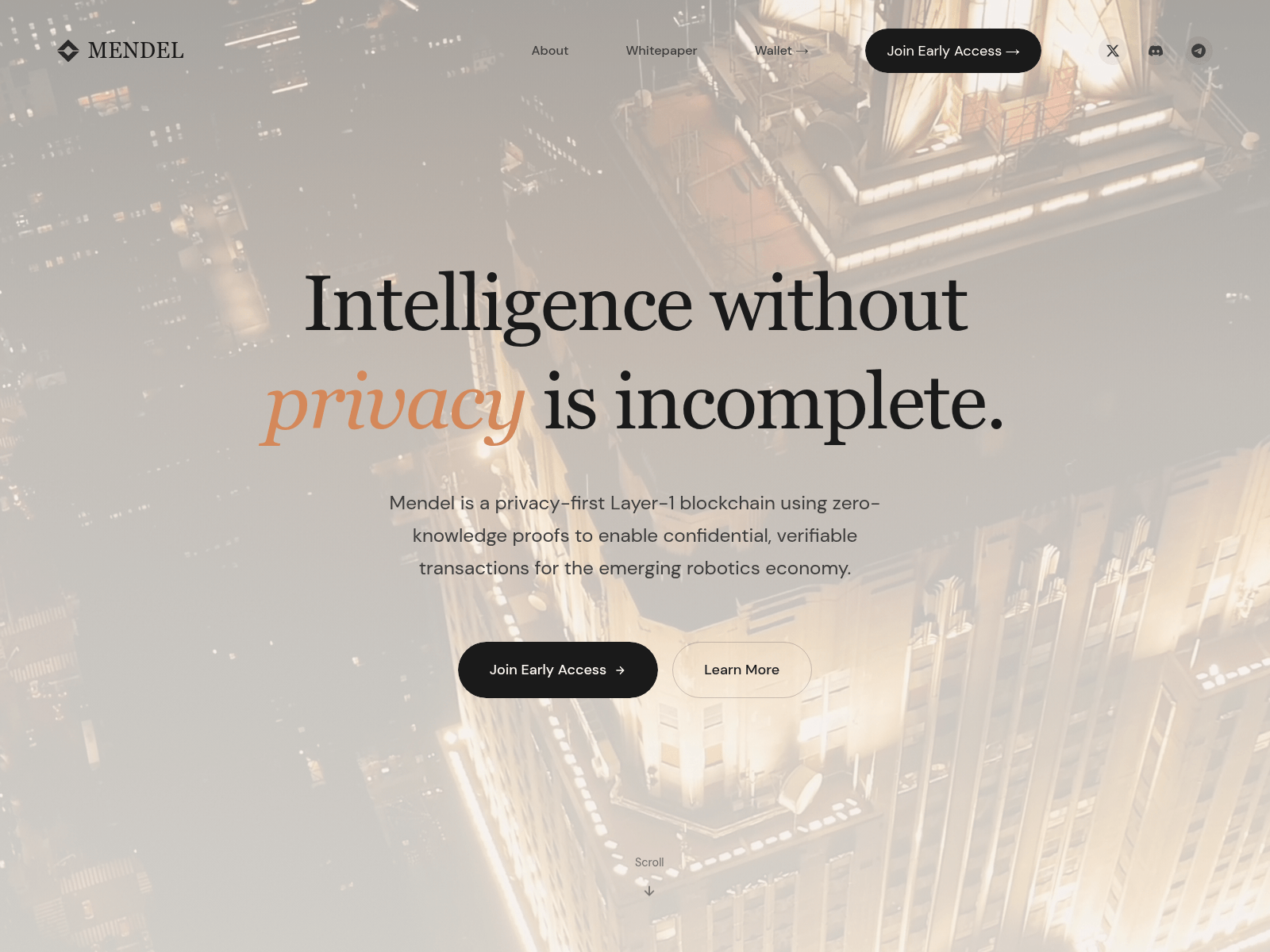 Screenshot of mendel.network