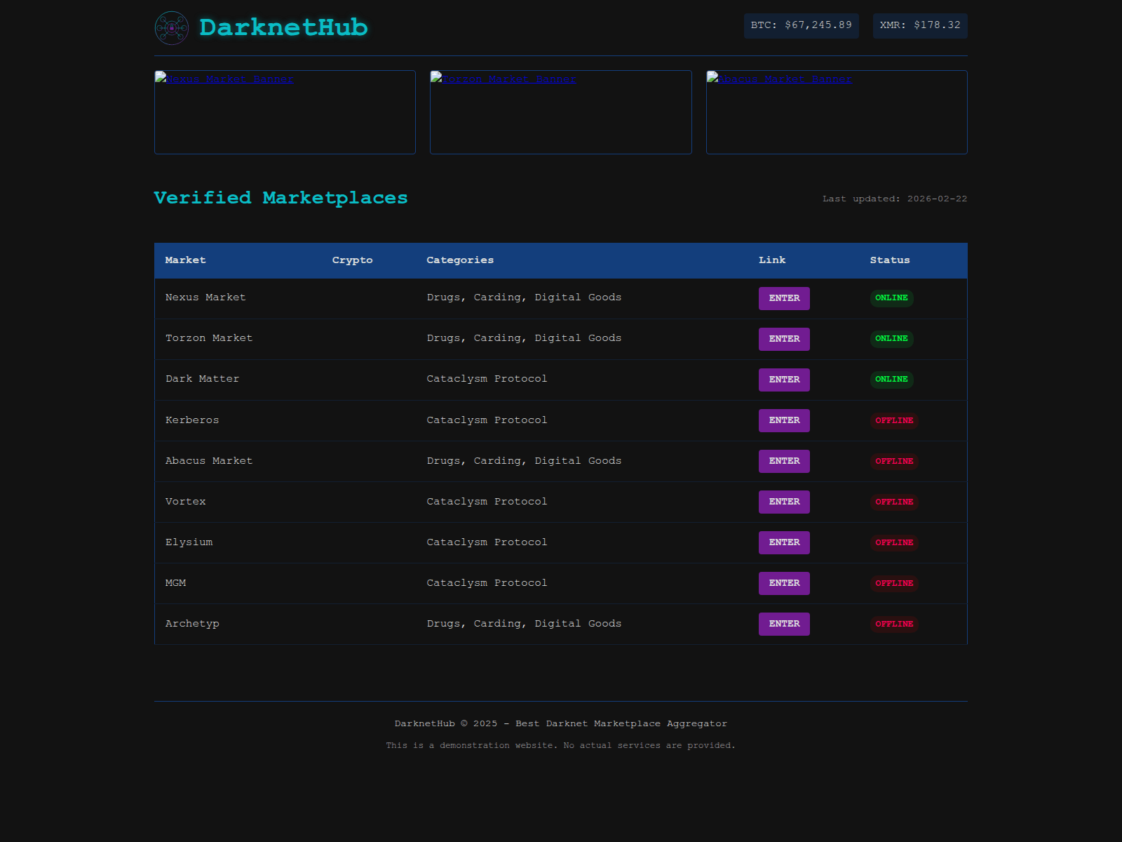 Screenshot of torzon-darkmarket.com