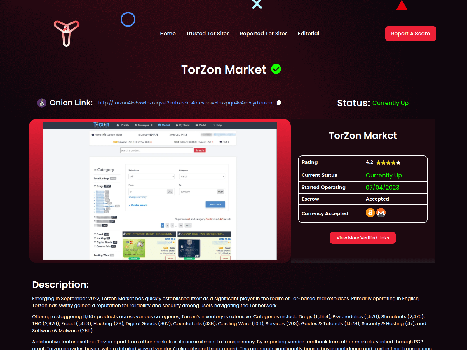 Screenshot of torlinks.io