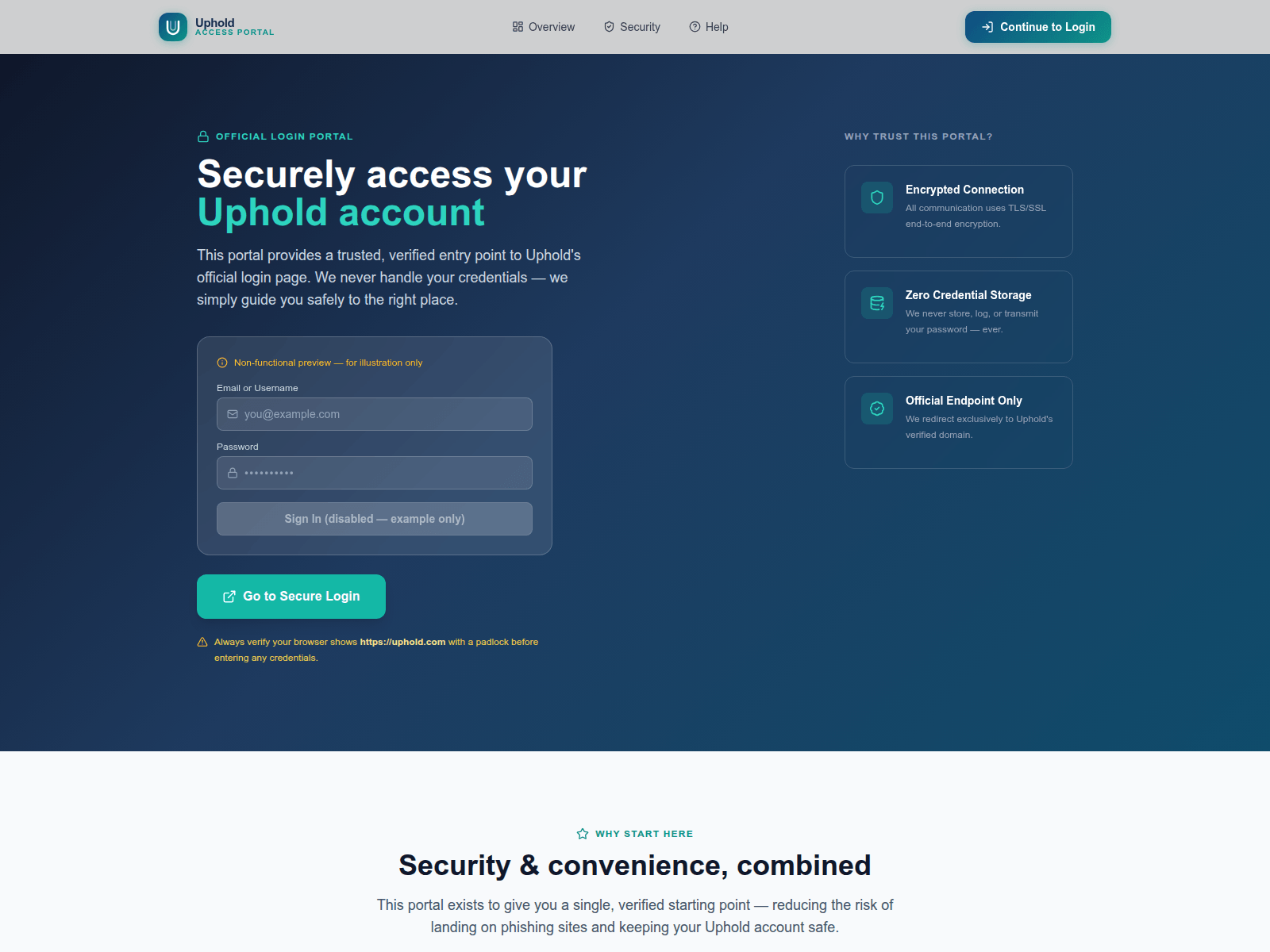 Screenshot of faq-uphold.dream.space