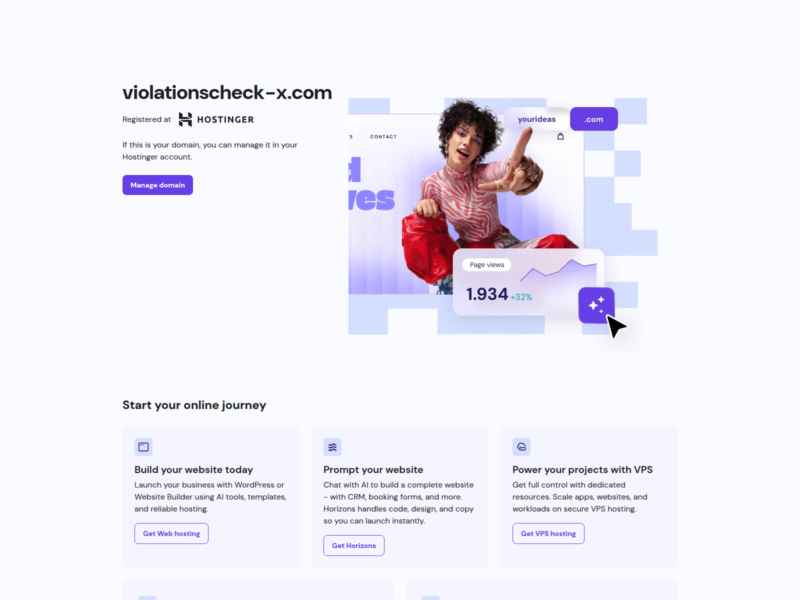 Screenshot of violationscheck-x.com