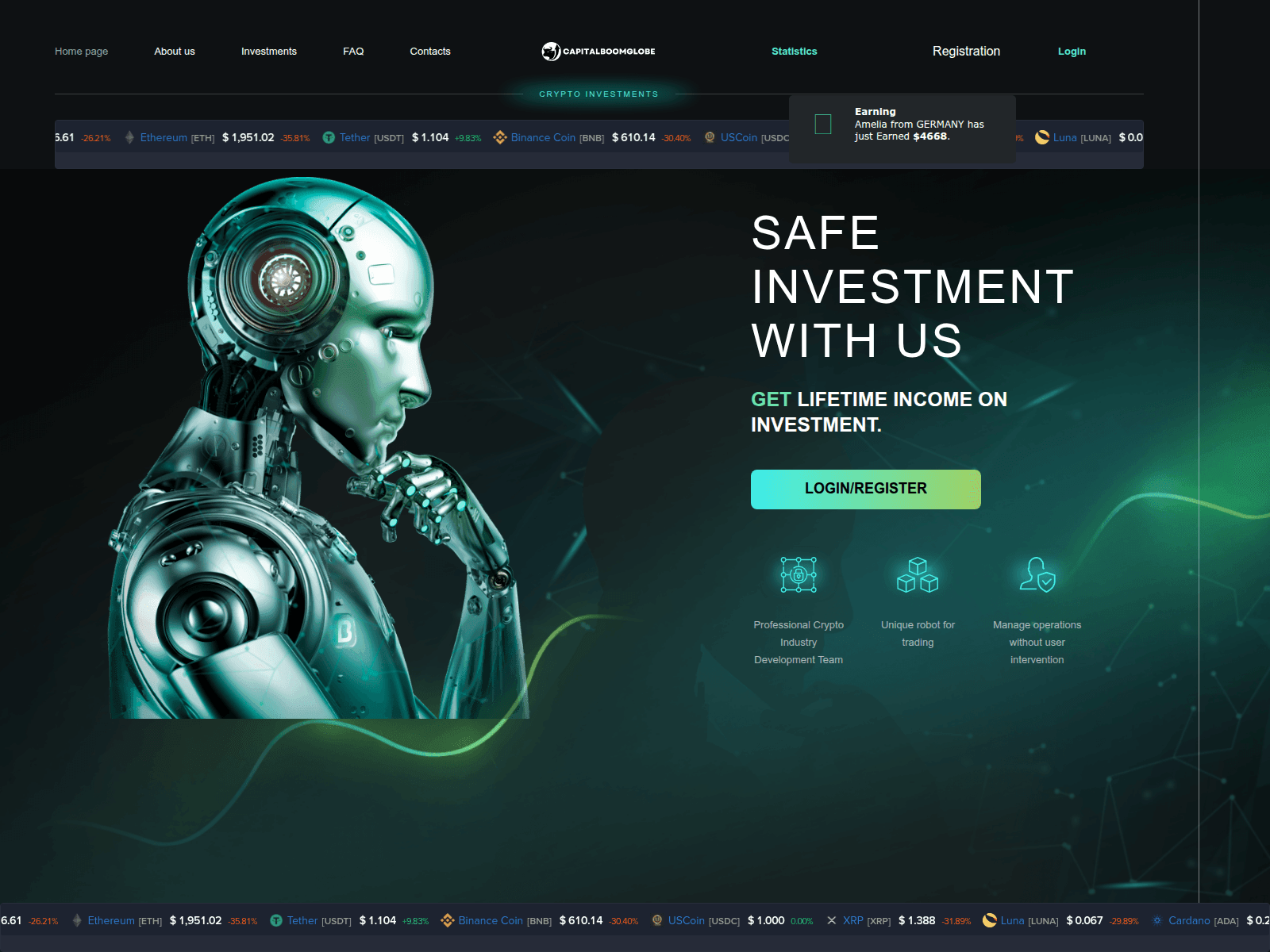 Screenshot of capitalboomglobe.com