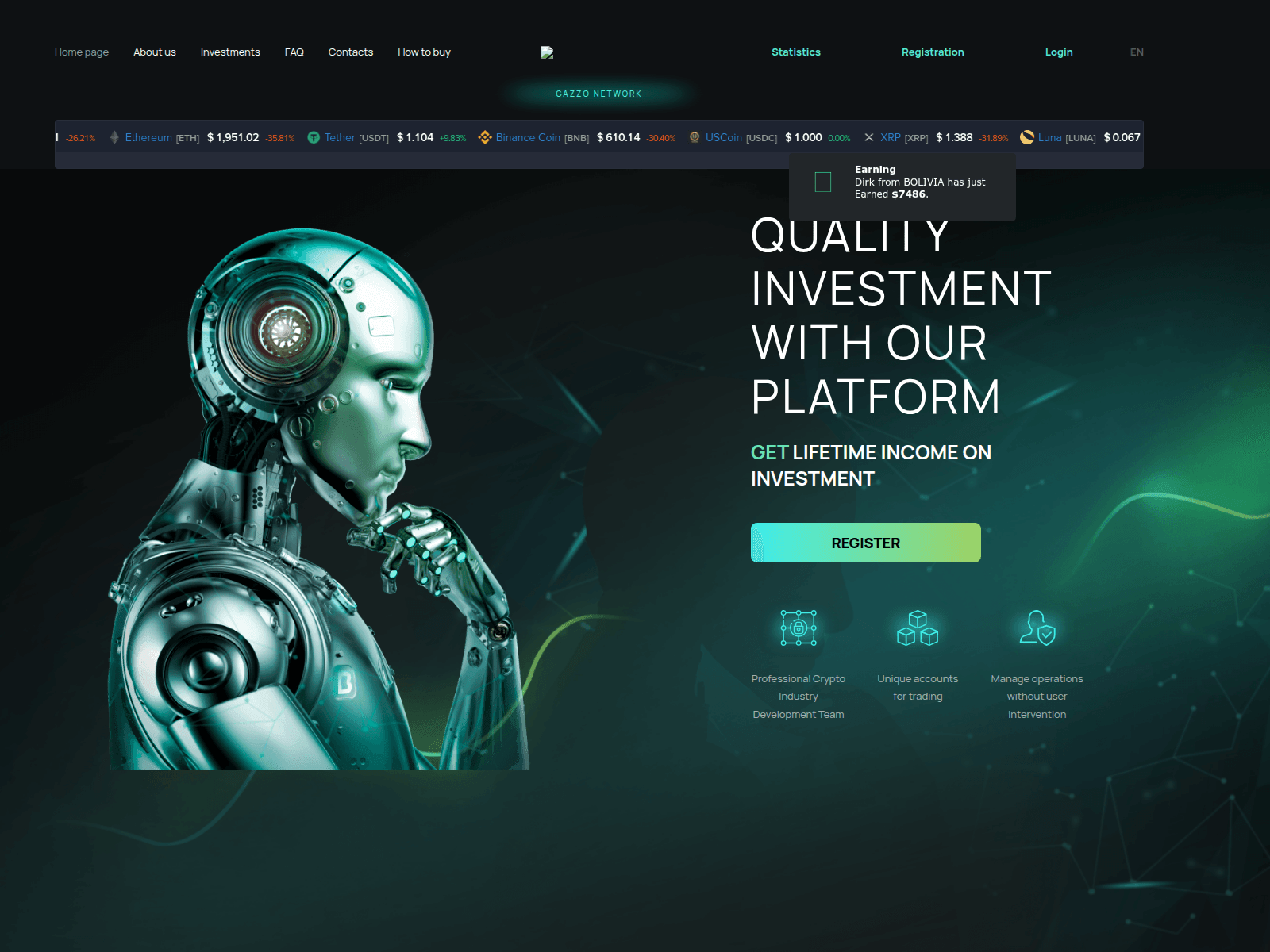 Screenshot of gazzonetwork.xyz