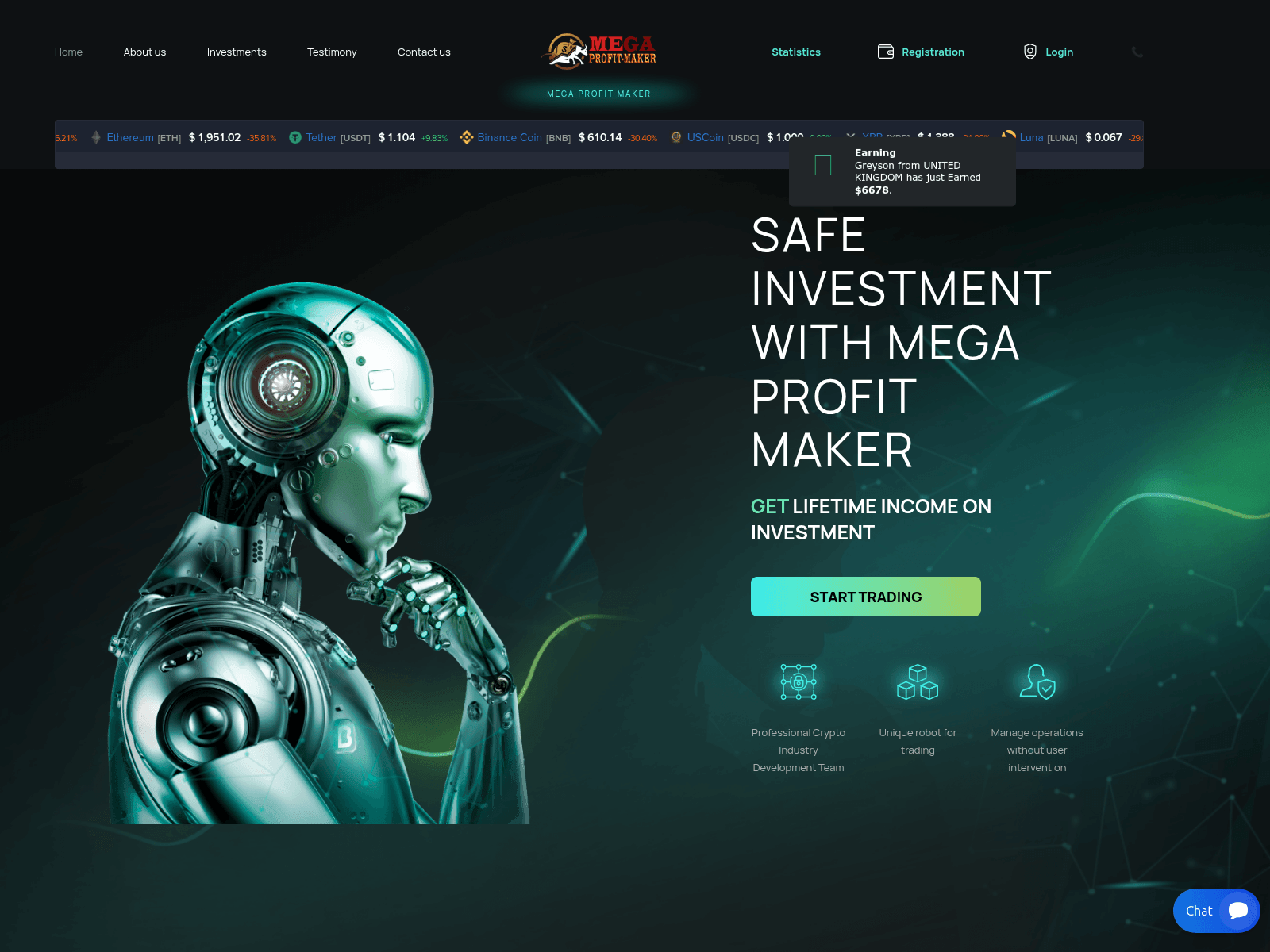 Screenshot of megaprofitsmaker.com