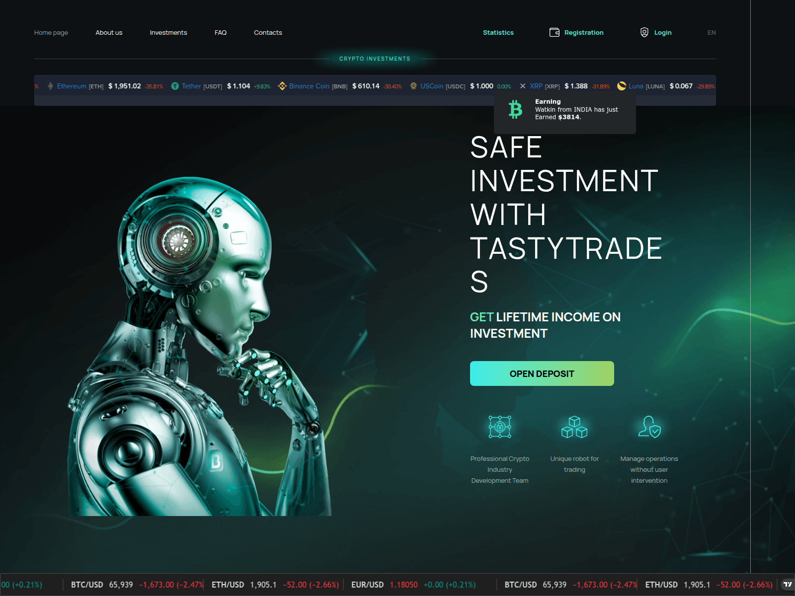 Screenshot of thetastytrades.net