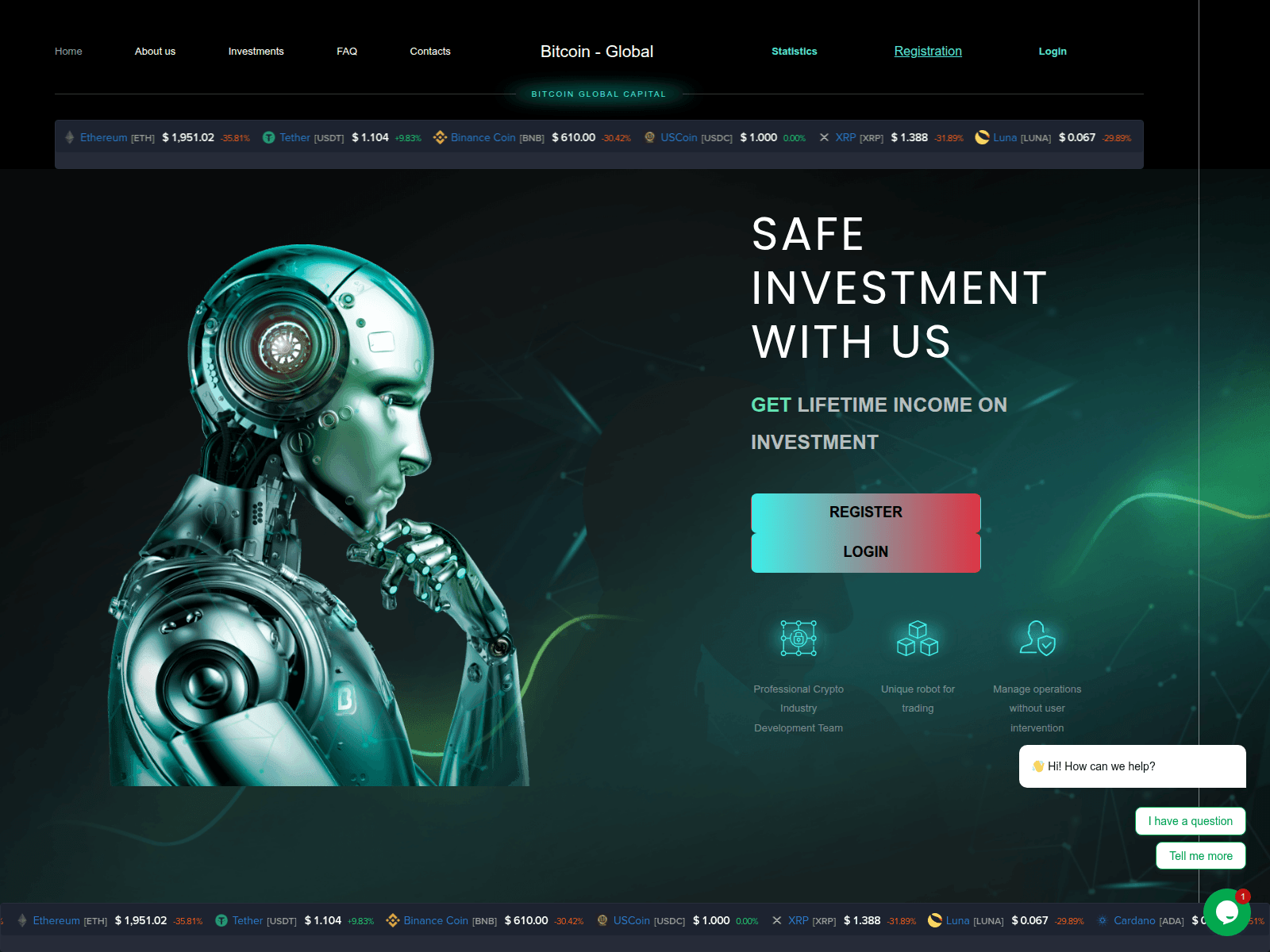 Screenshot of bitcoinglobal.capital