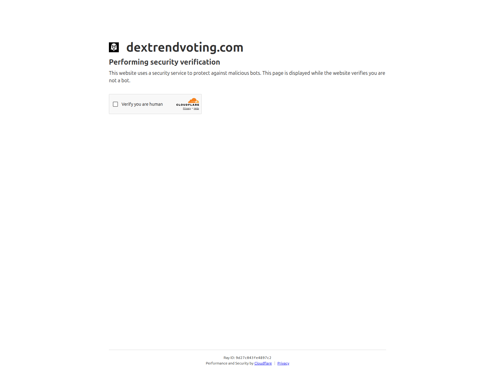 Screenshot of dextrendvoting.com