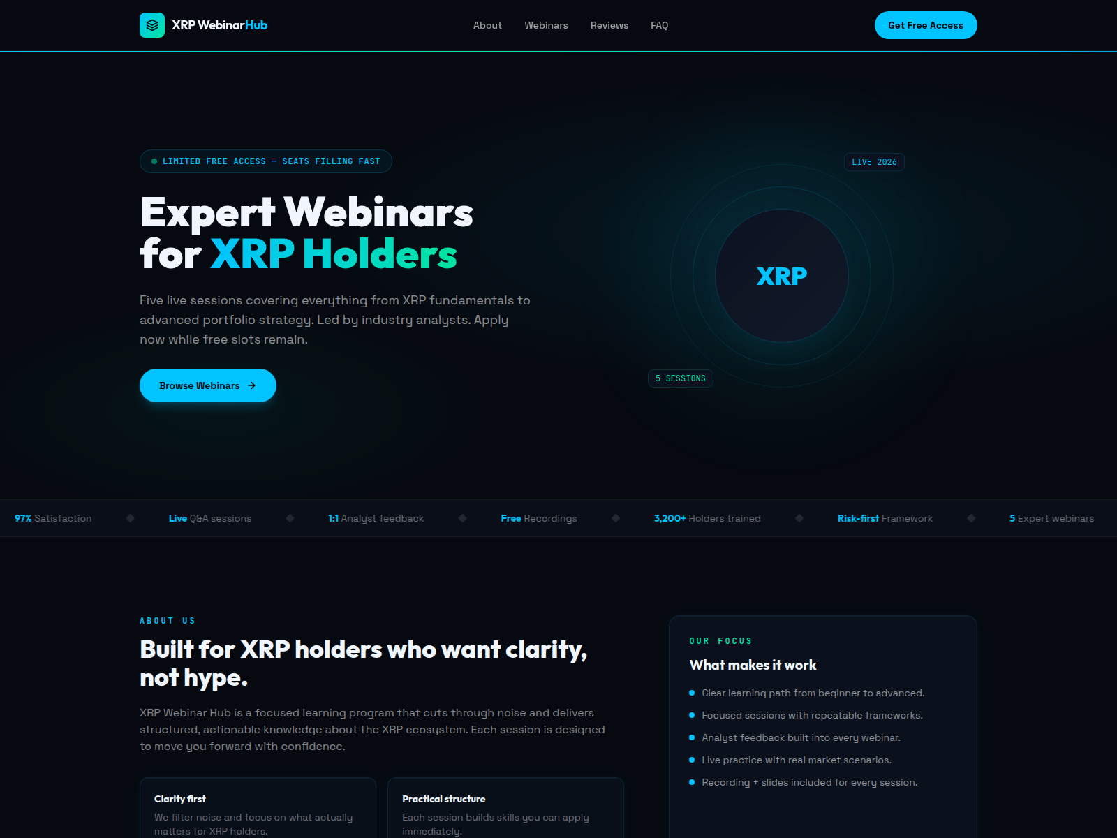 Screenshot of xrpwebseminar.com