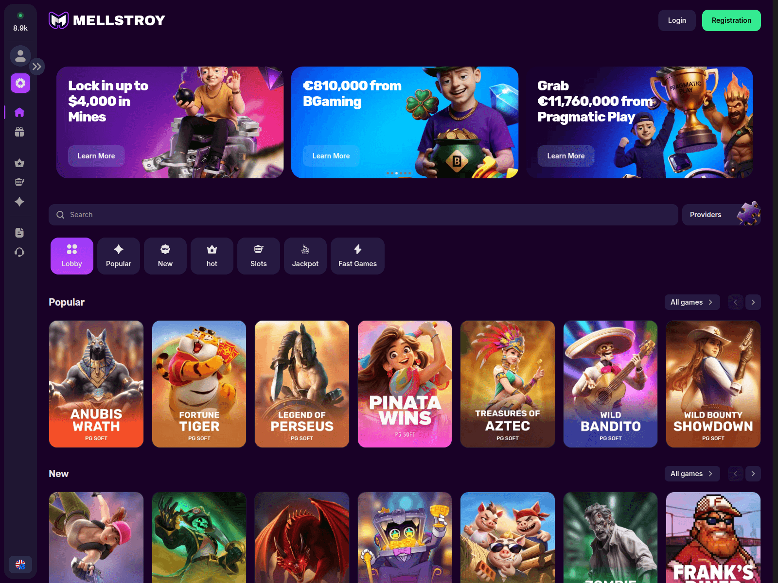 Screenshot of mellxcasino.com