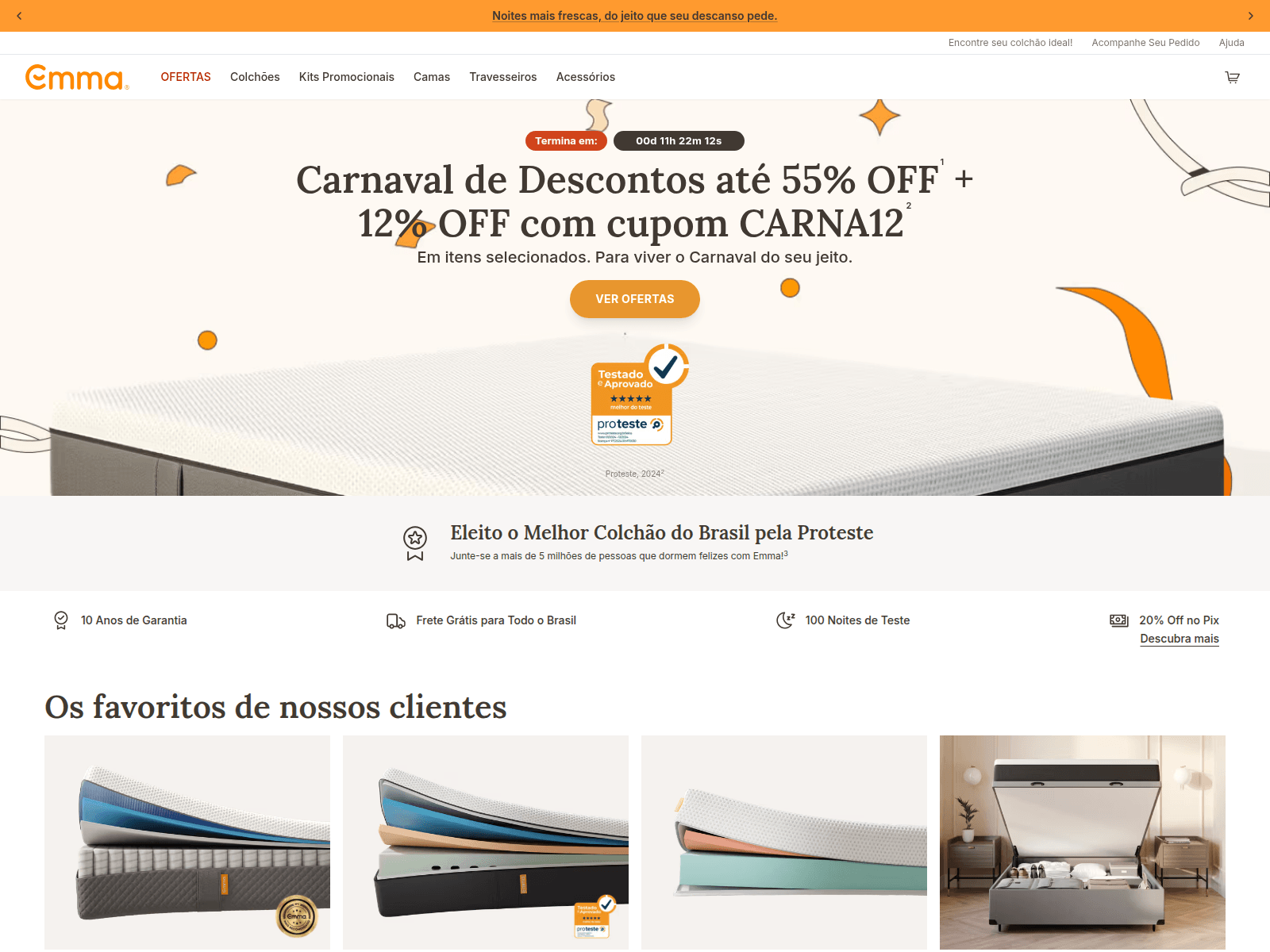 Screenshot of centralemmacolchoes.com