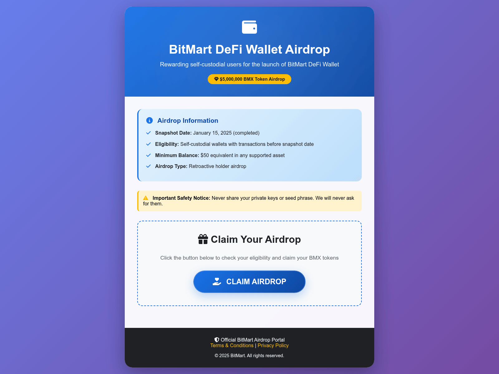 Screenshot of bmartdecfi.xyz