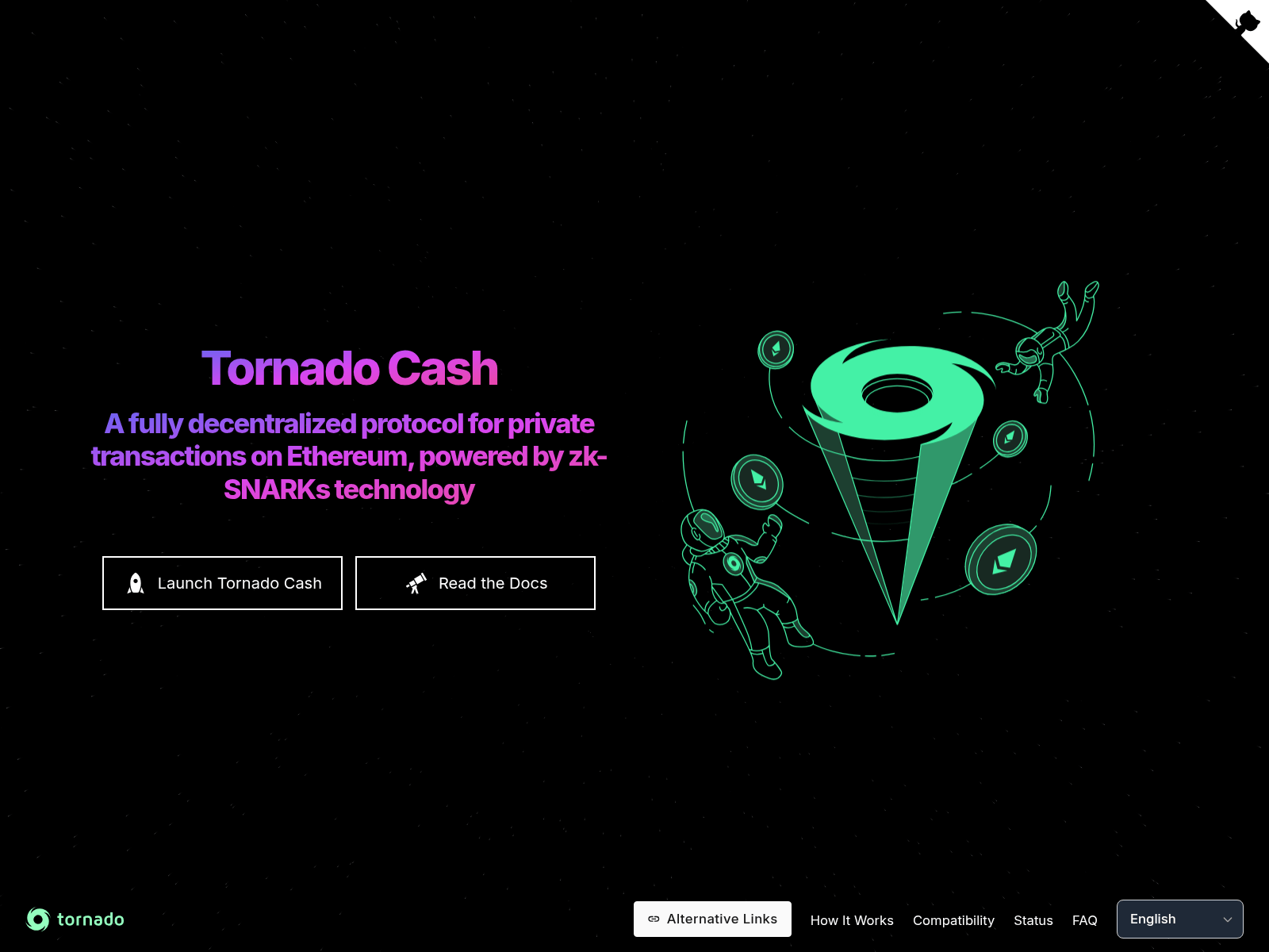 Screenshot of tornado-app.cash