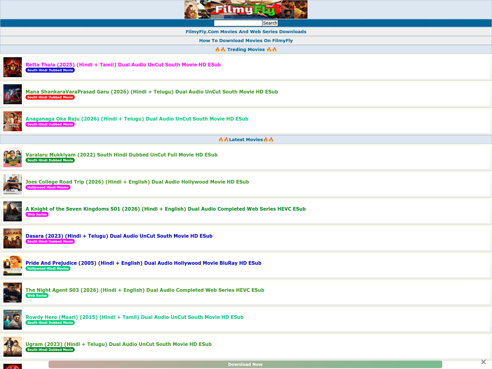 Screenshot of filmyfly.auction