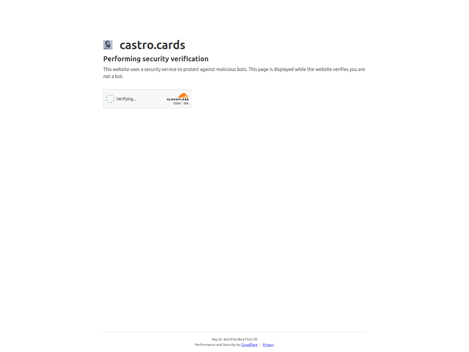 Screenshot of castro.cards