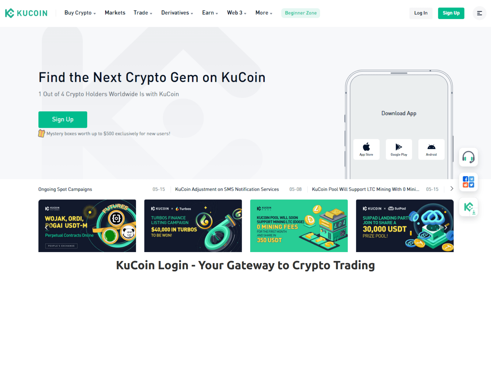 Screenshot of kucoenelouegin.webflow.io