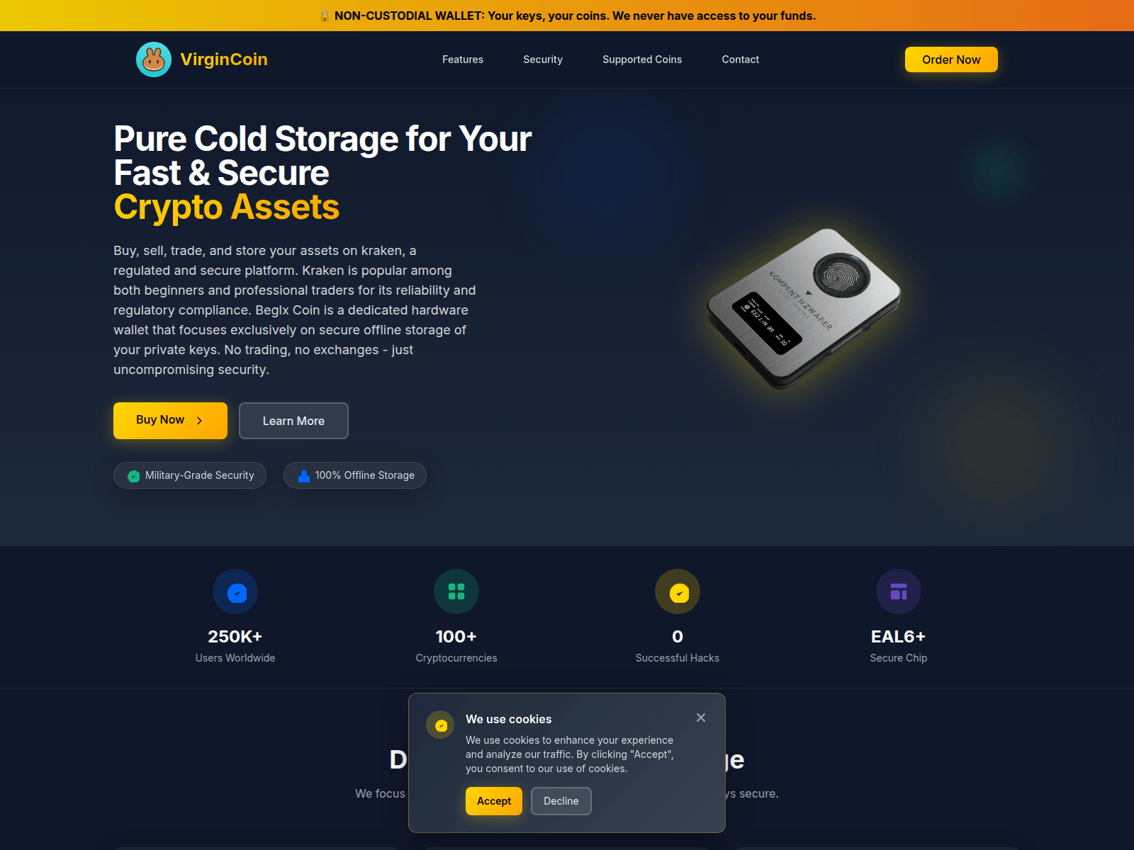 Screenshot of virgincoin.co.com