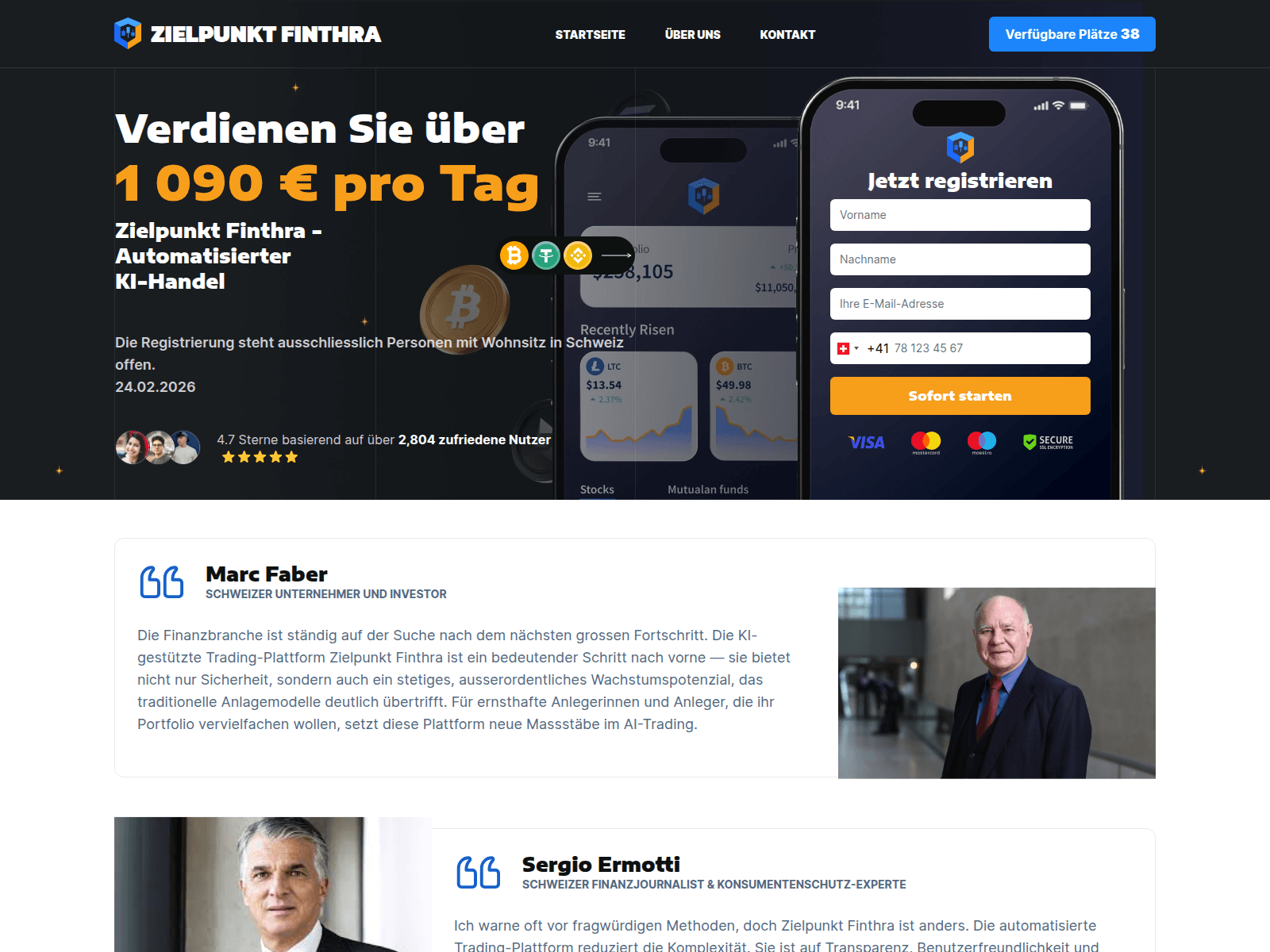 Screenshot of zielpunkt-finthra.com