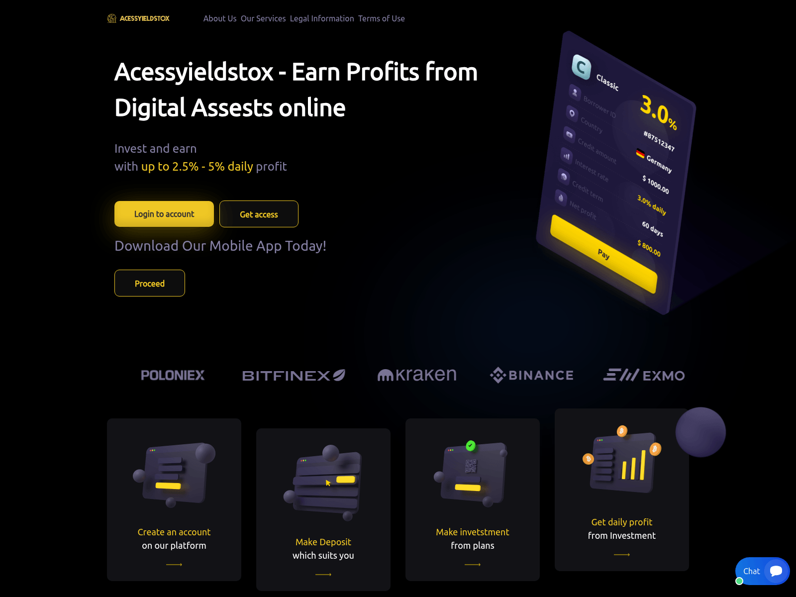 Screenshot of access-yield.online