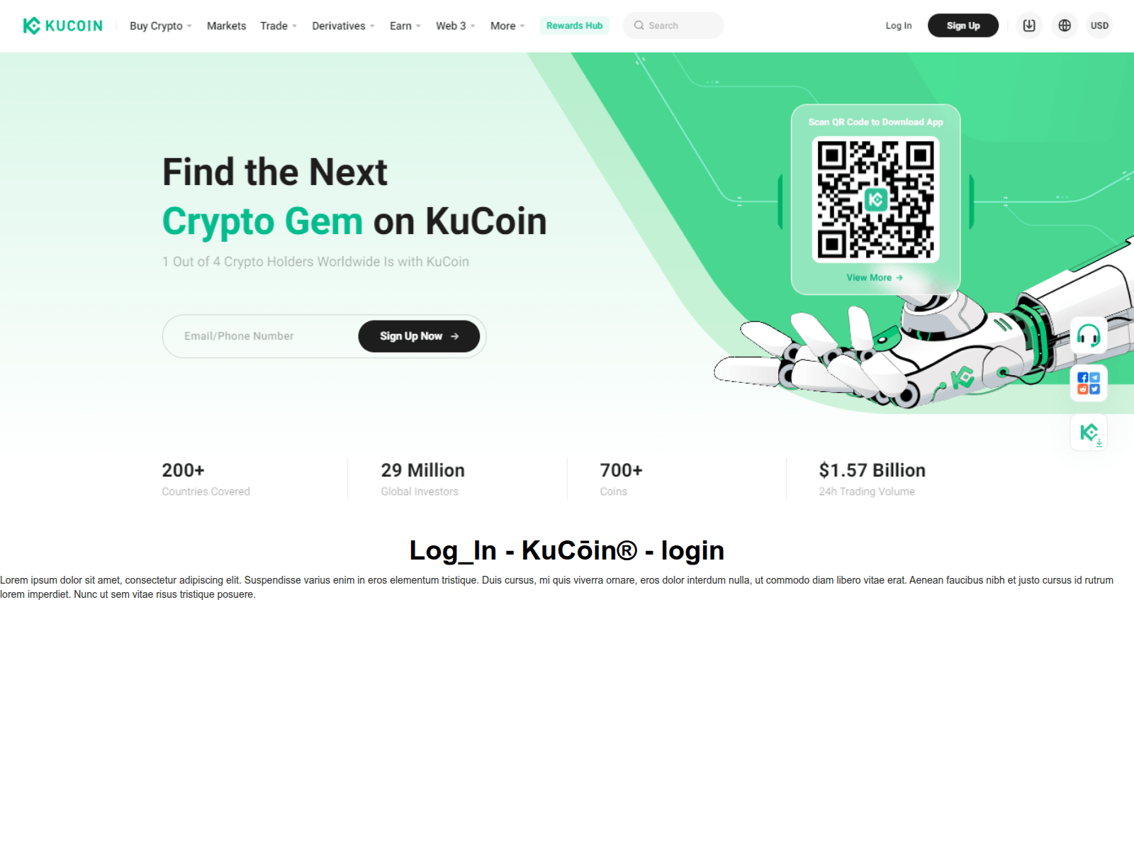 Screenshot of kucoinkinlogiso.webflow.io