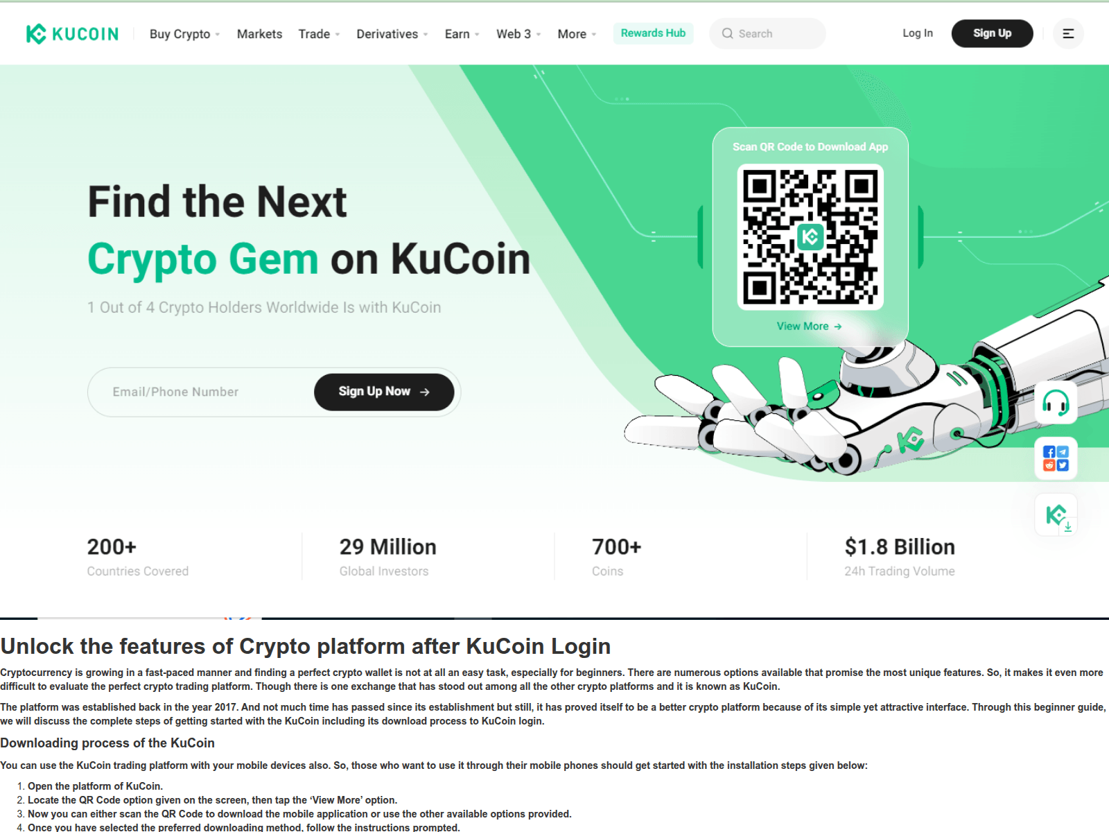 Screenshot of kucoinnlogenz.webflow.io