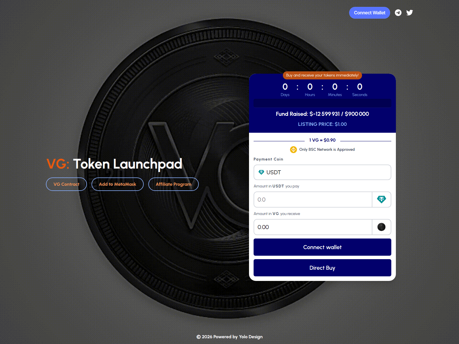 Screenshot of buy.vgtoken.com