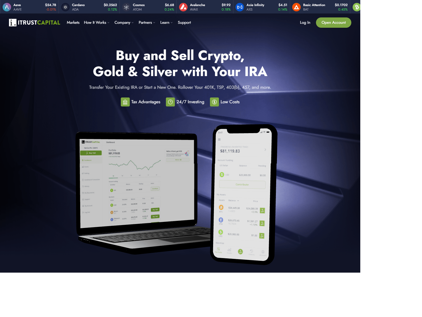Screenshot of itrustcapitalloginesus.webflow.io