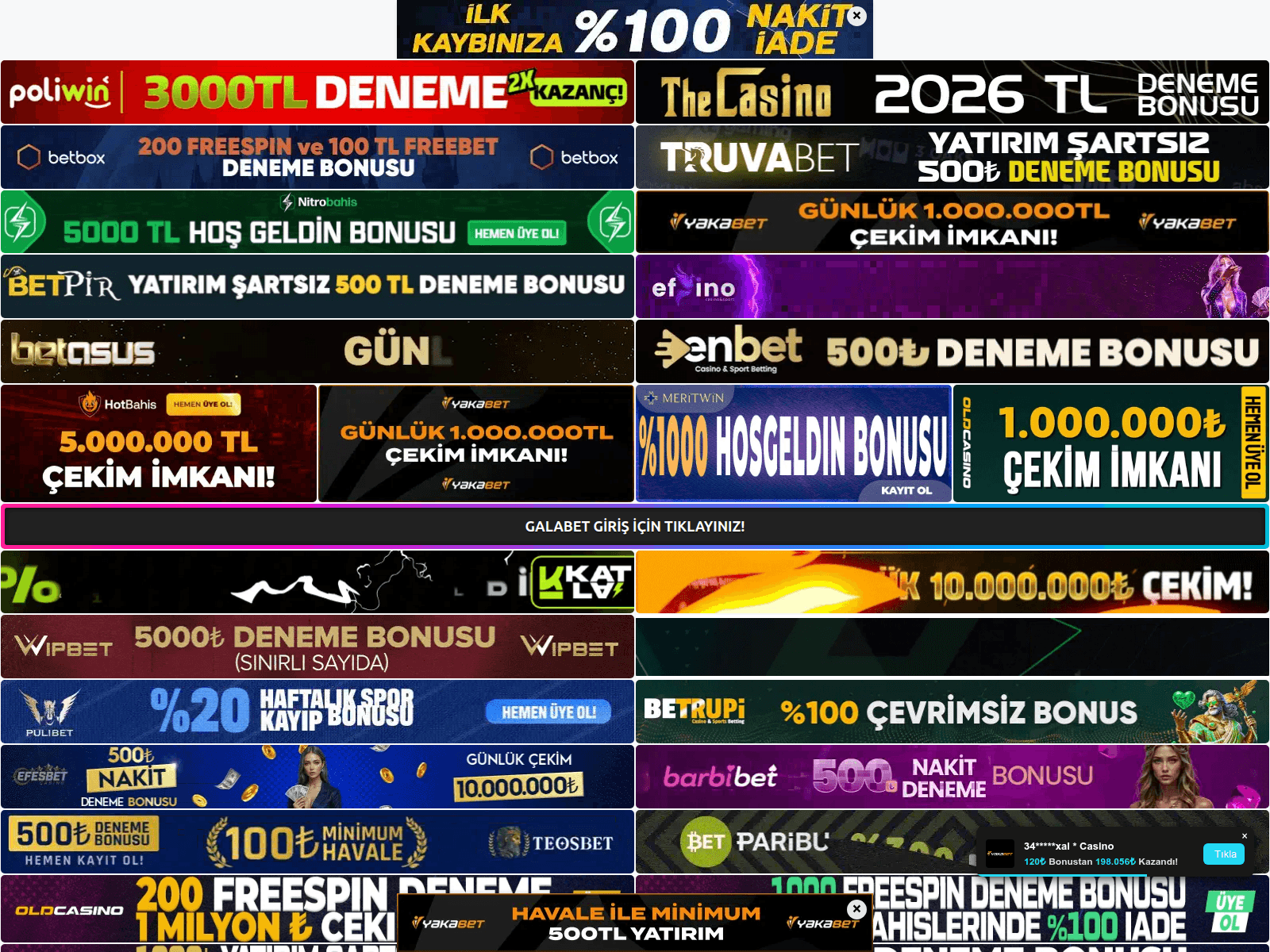 Screenshot of galabetin.com