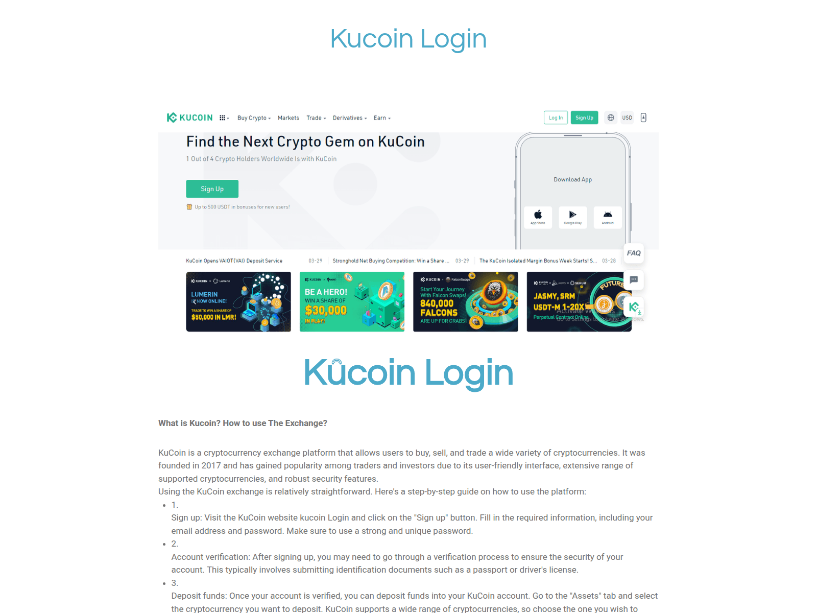 Screenshot of kucoinlagiins.webador.com