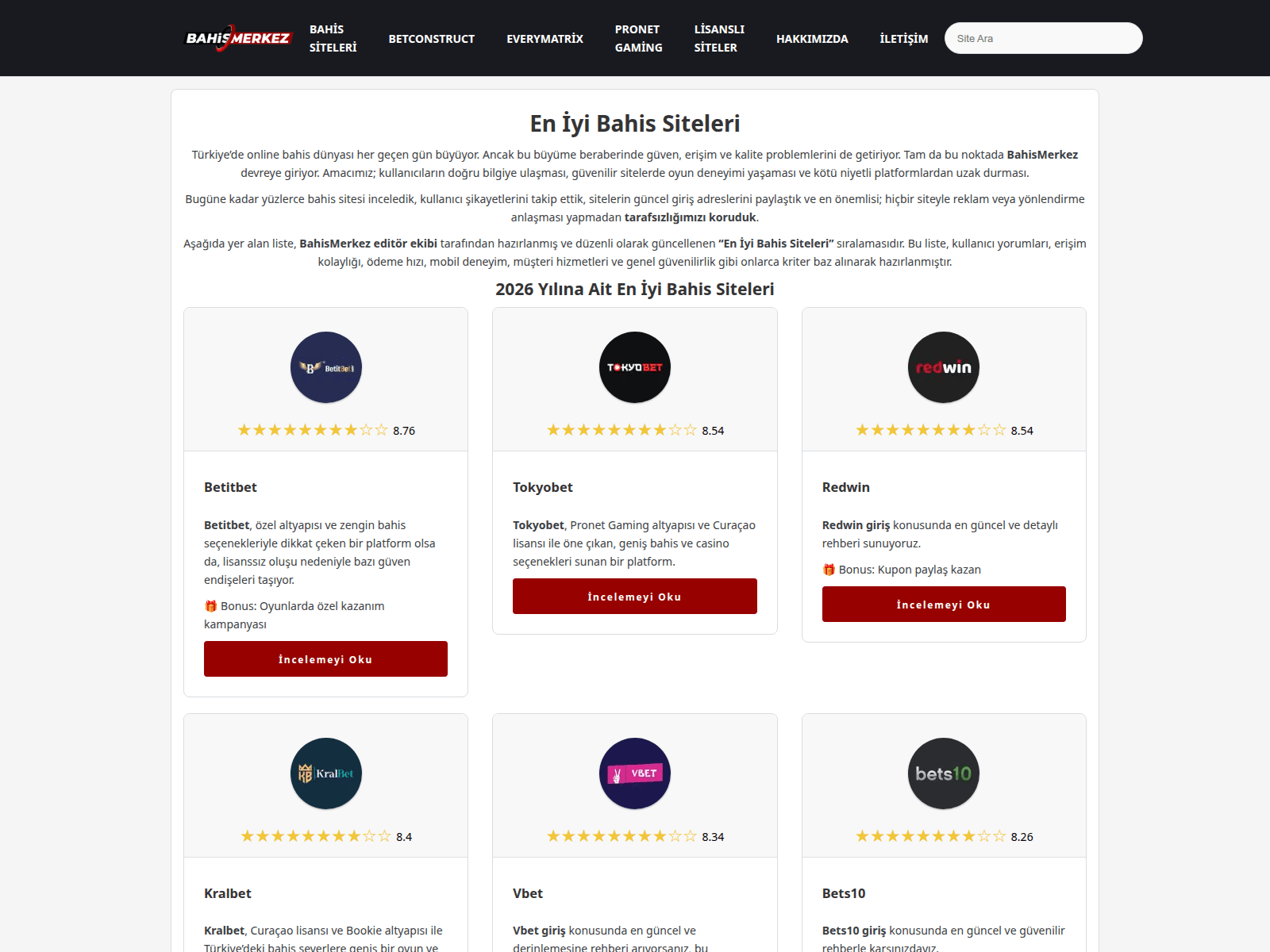 Screenshot of bahismerkez.com