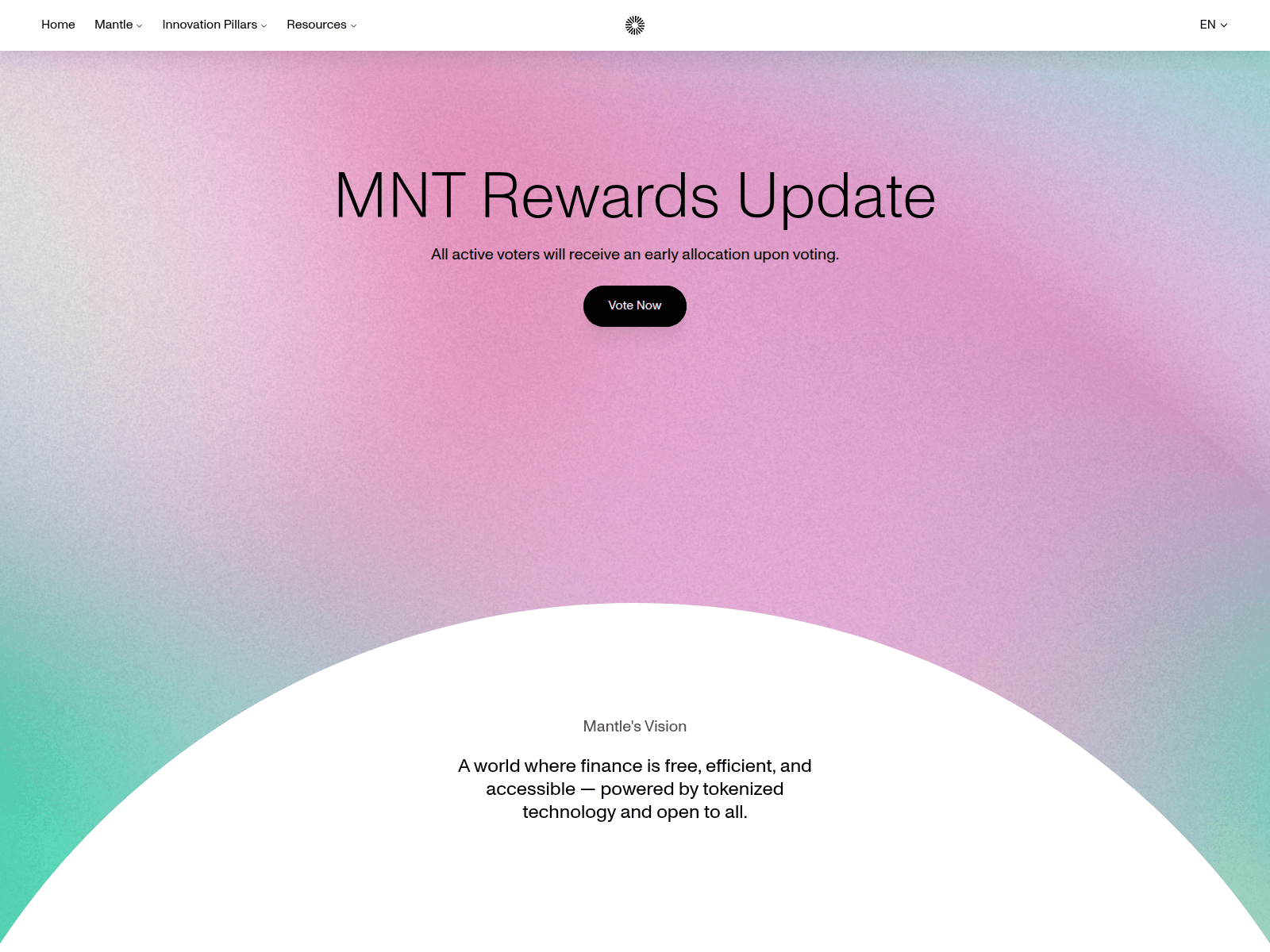 Screenshot of gov-mantle.xyz