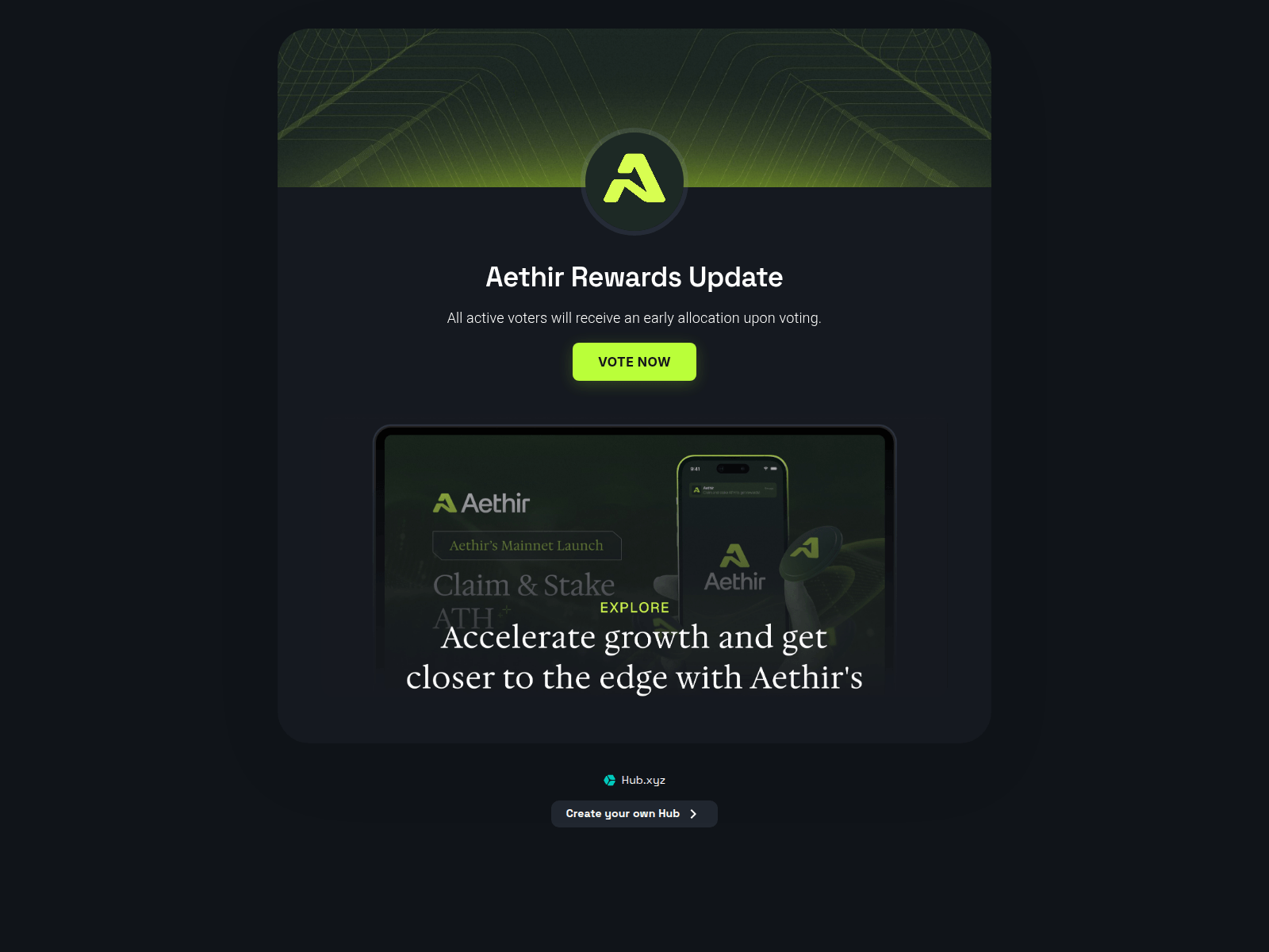 Screenshot of voting-aethircloud.xyz